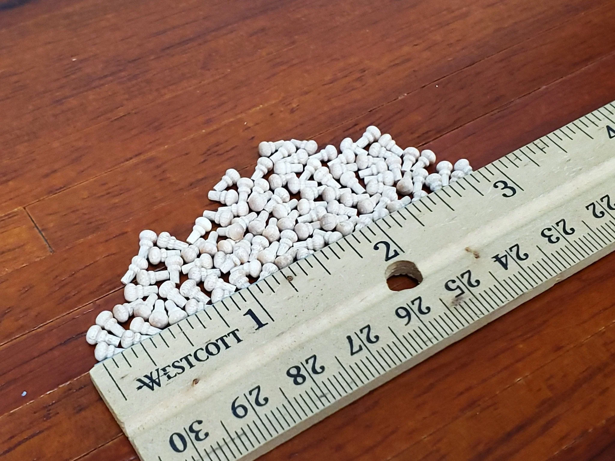 Dollhouse Wood Knobs or Drawer Pulls Small 100 Pieces 1:12 Scale Houseworks 12077 - Image 3