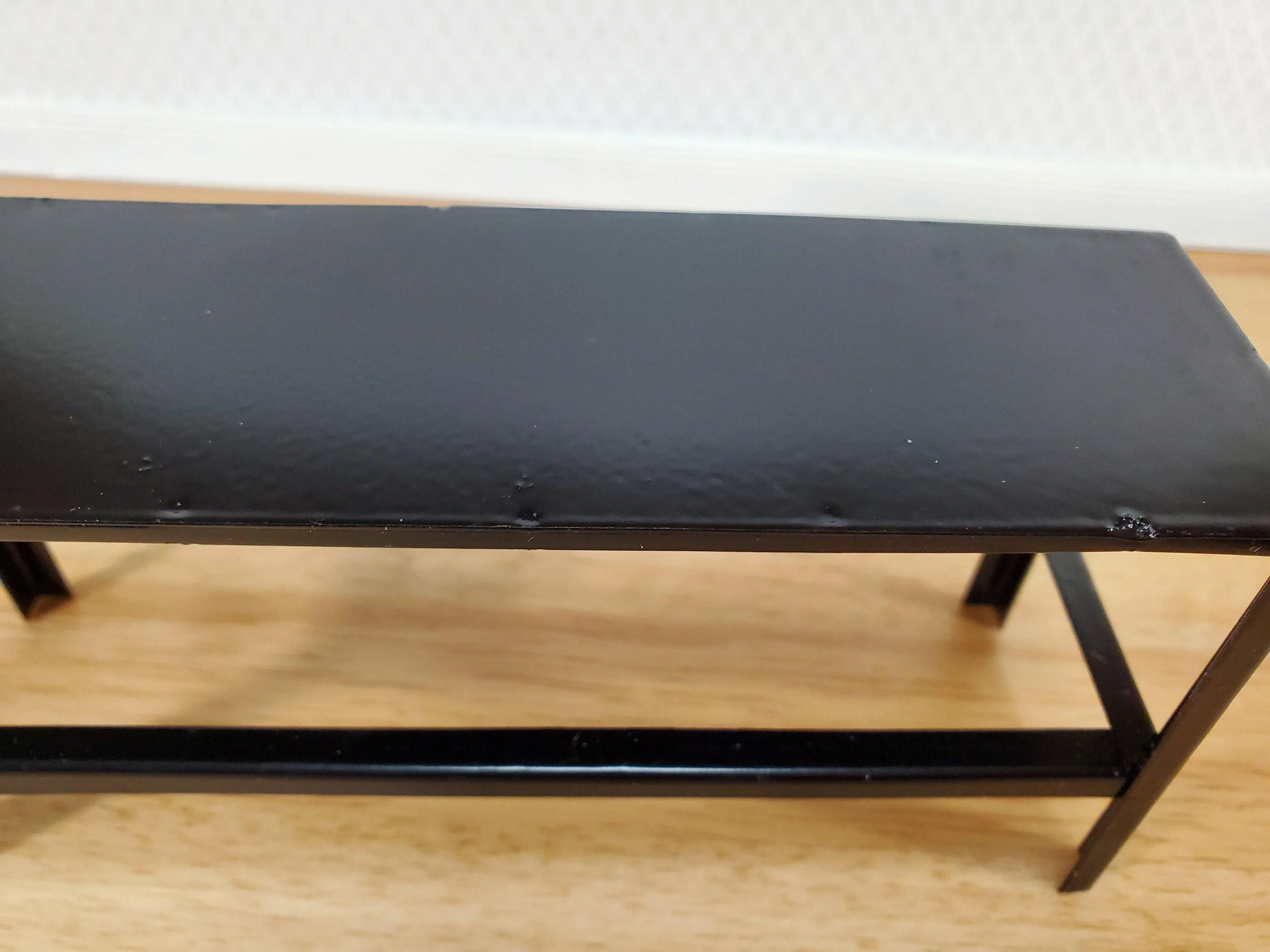 Dollhouse Work Table Workbench Black Metal 1:12 Scale Miniature Industrial - Image 4