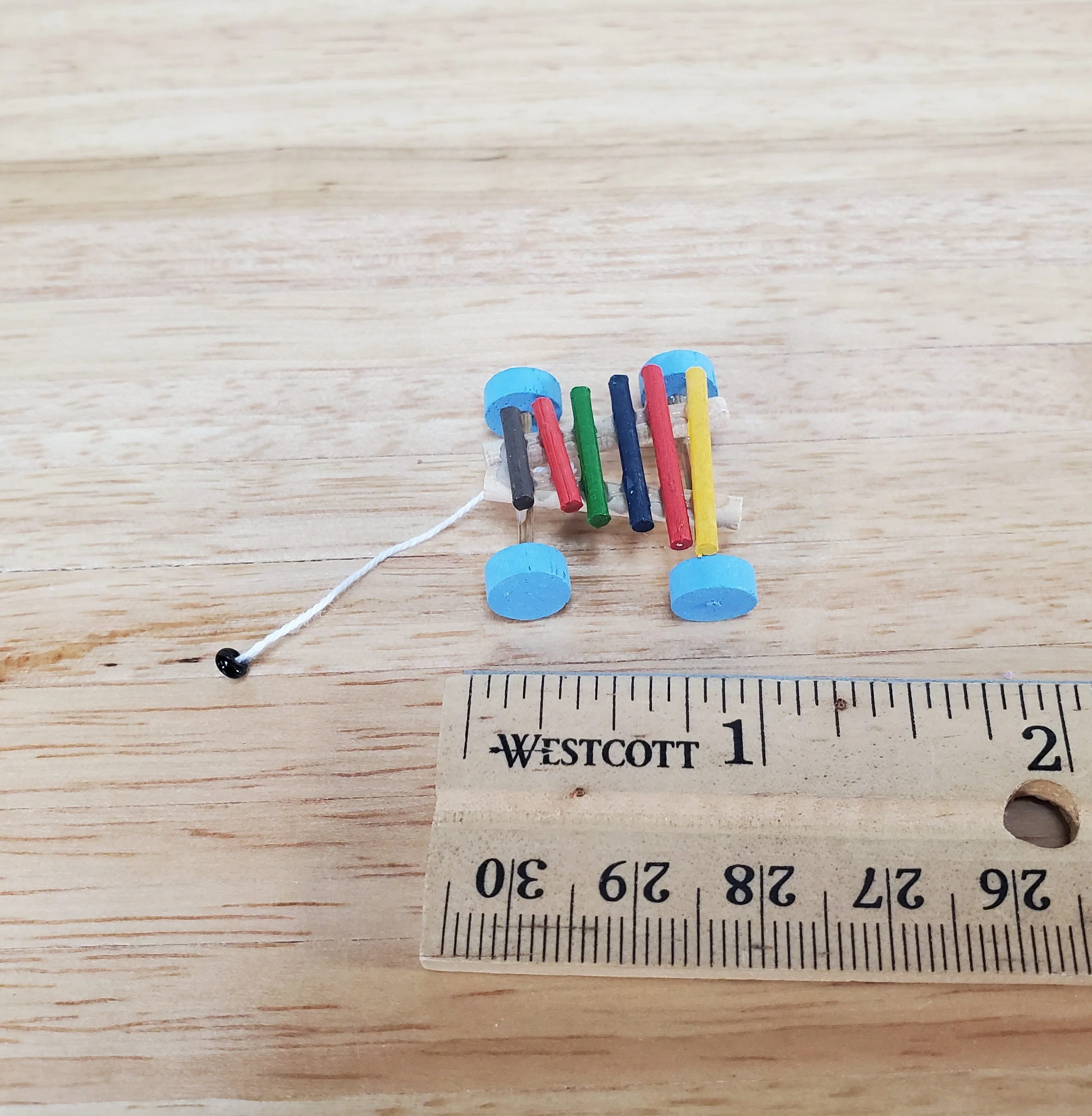 Dollhouse Xylophone Pull Toy Wood 1:12 Scale Miniature Nursery - Image 3