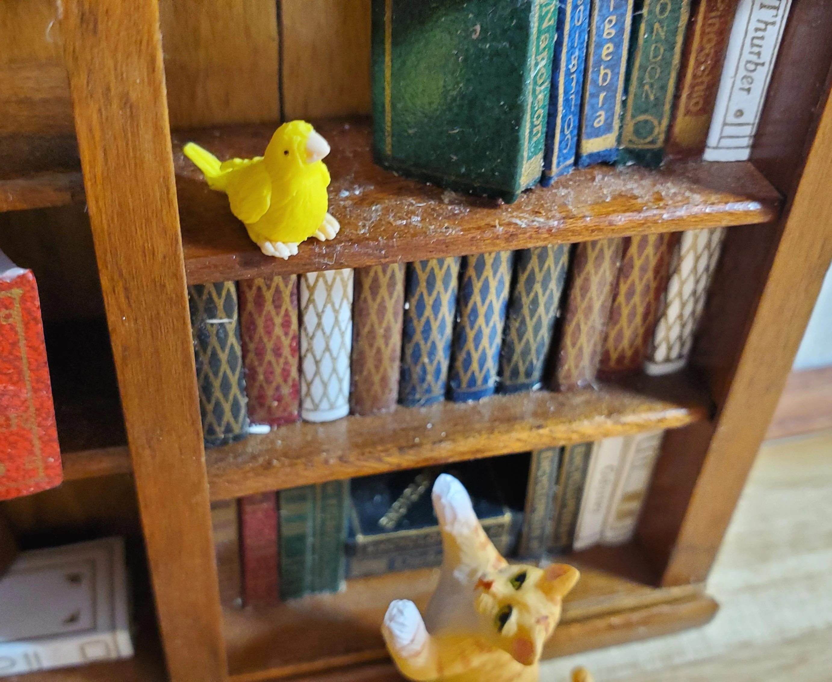 Dollhouse Yellow Bird Canary 1:12 Scale Miniature Pet Animal - Image 2