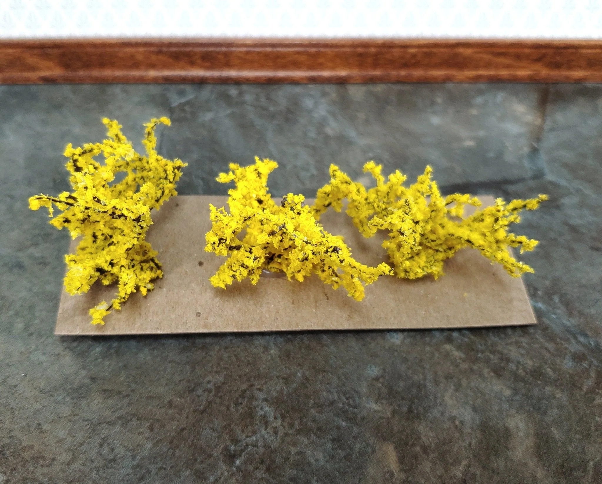 Dollhouse Yellow Forsythia Bush Flowering Shrub x3 1:12 Scale Miniature Garden - Image 2