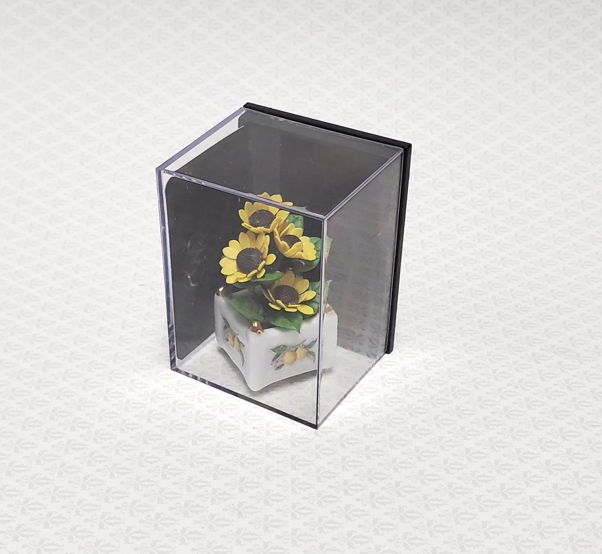 Dollhouse Yellow Sunflowers In Reutter Porcelain Vase 1:12 Scale Miniature Flowers - Image 2