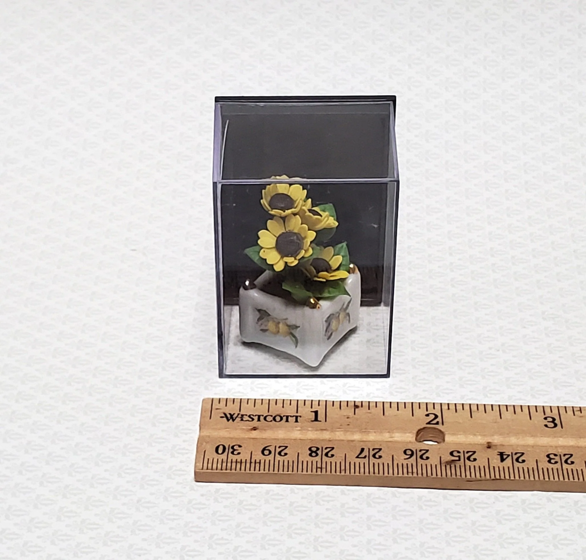 Dollhouse Yellow Sunflowers In Reutter Porcelain Vase 1:12 Scale Miniature Flowers - Image 3