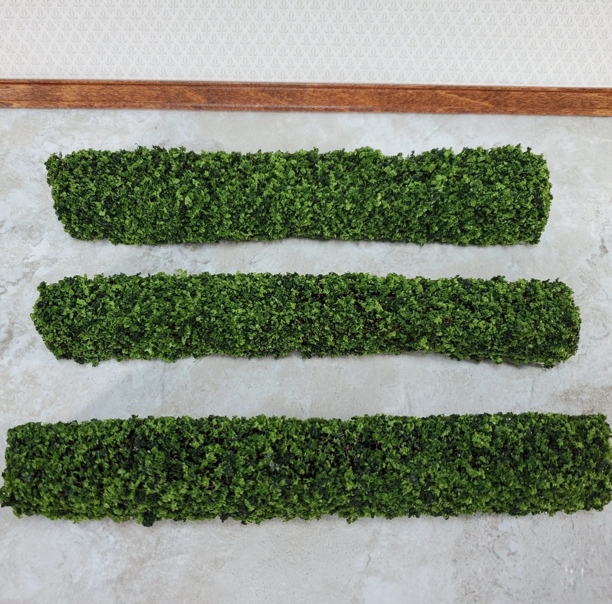Green Hedge 3 Pieces Small Bendable Model RR Dioramas Dollhouses Scenery