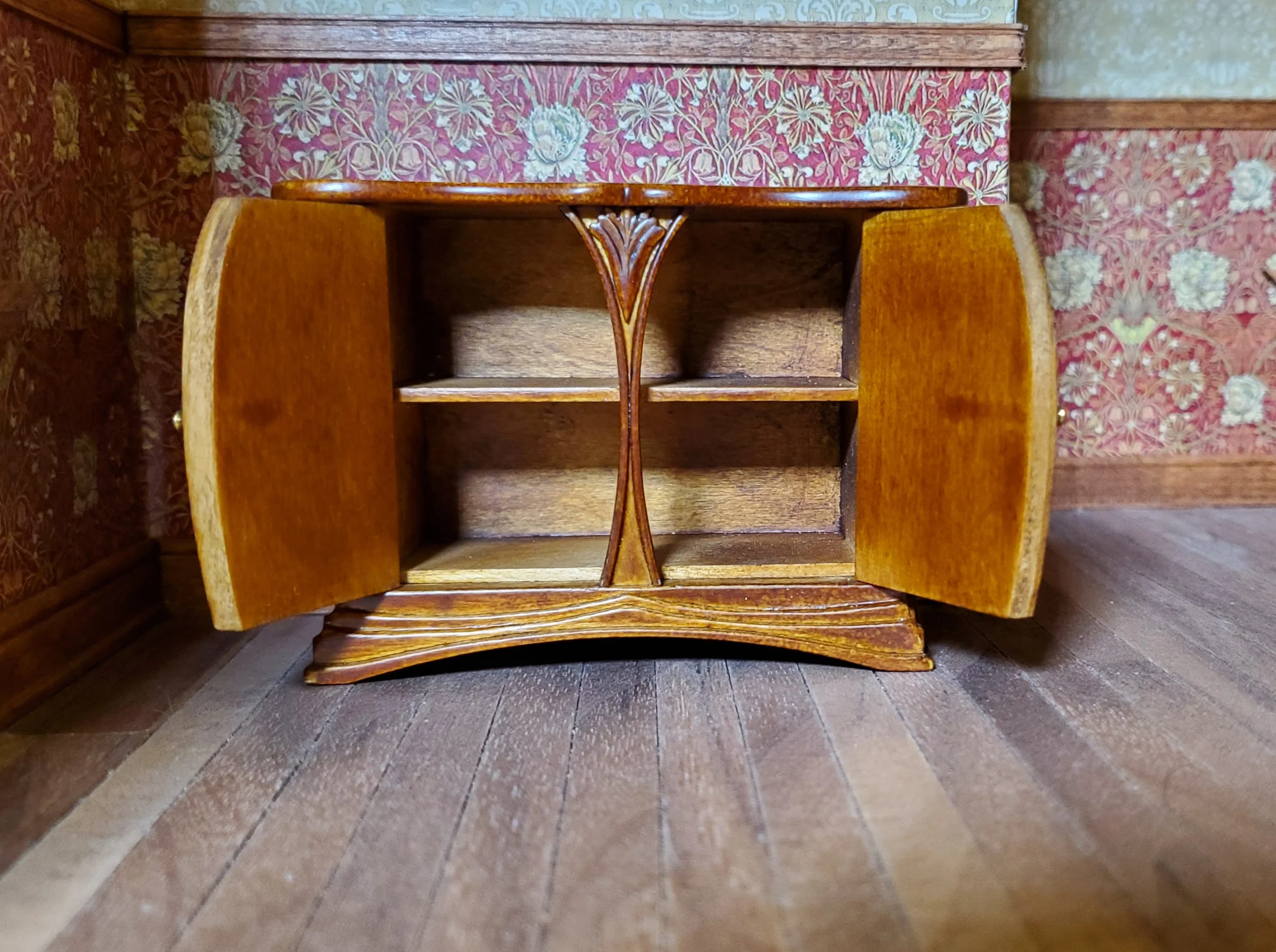 JBM Dollhouse Sideboard Buffet Art Nouveau Style 1:12 Scale Miniature Furniture - Image 4