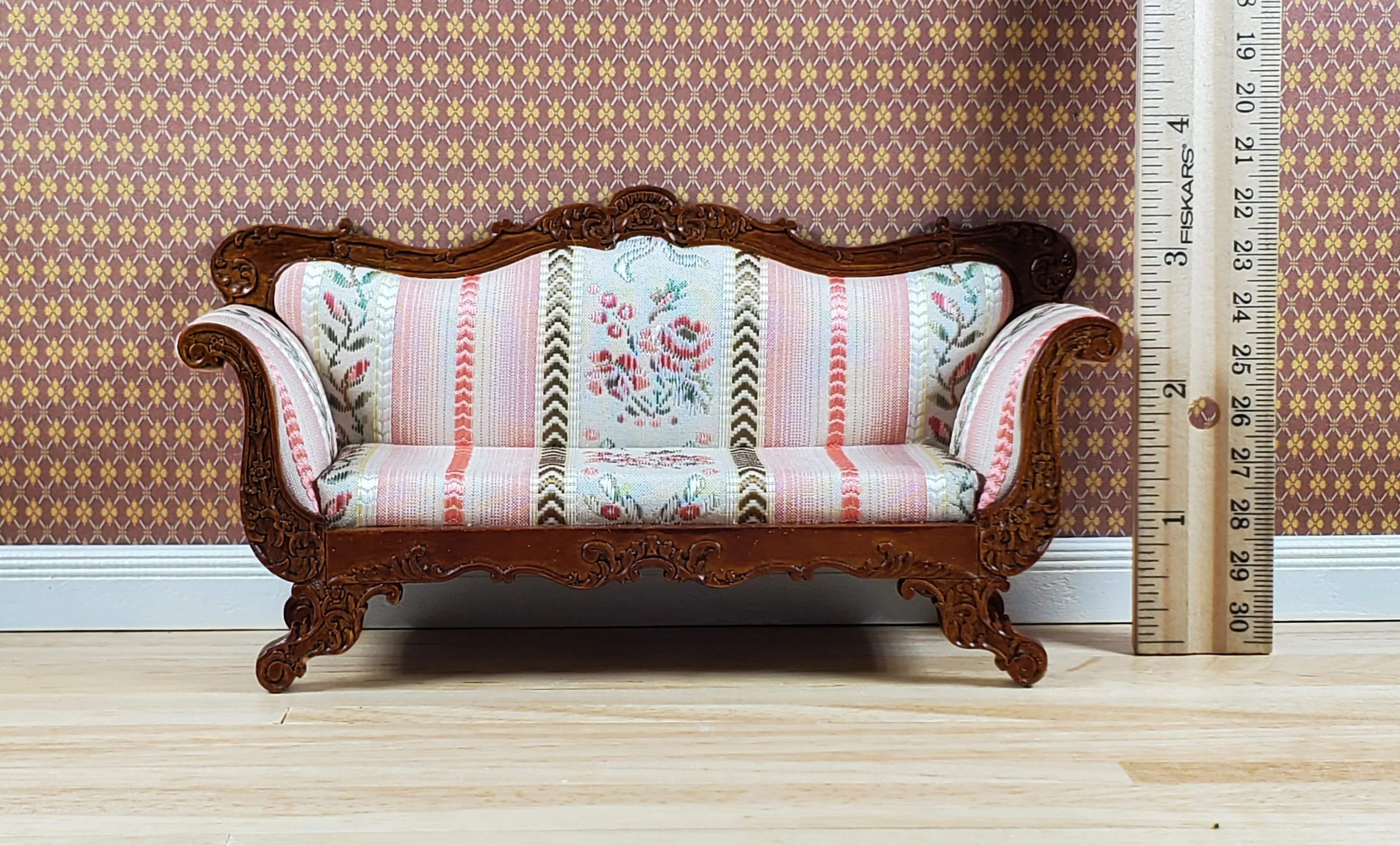 JBM Dollhouse Sofa Couch Victorian Empire Styel 1:12 Scale Miniature Furniture - Image 4