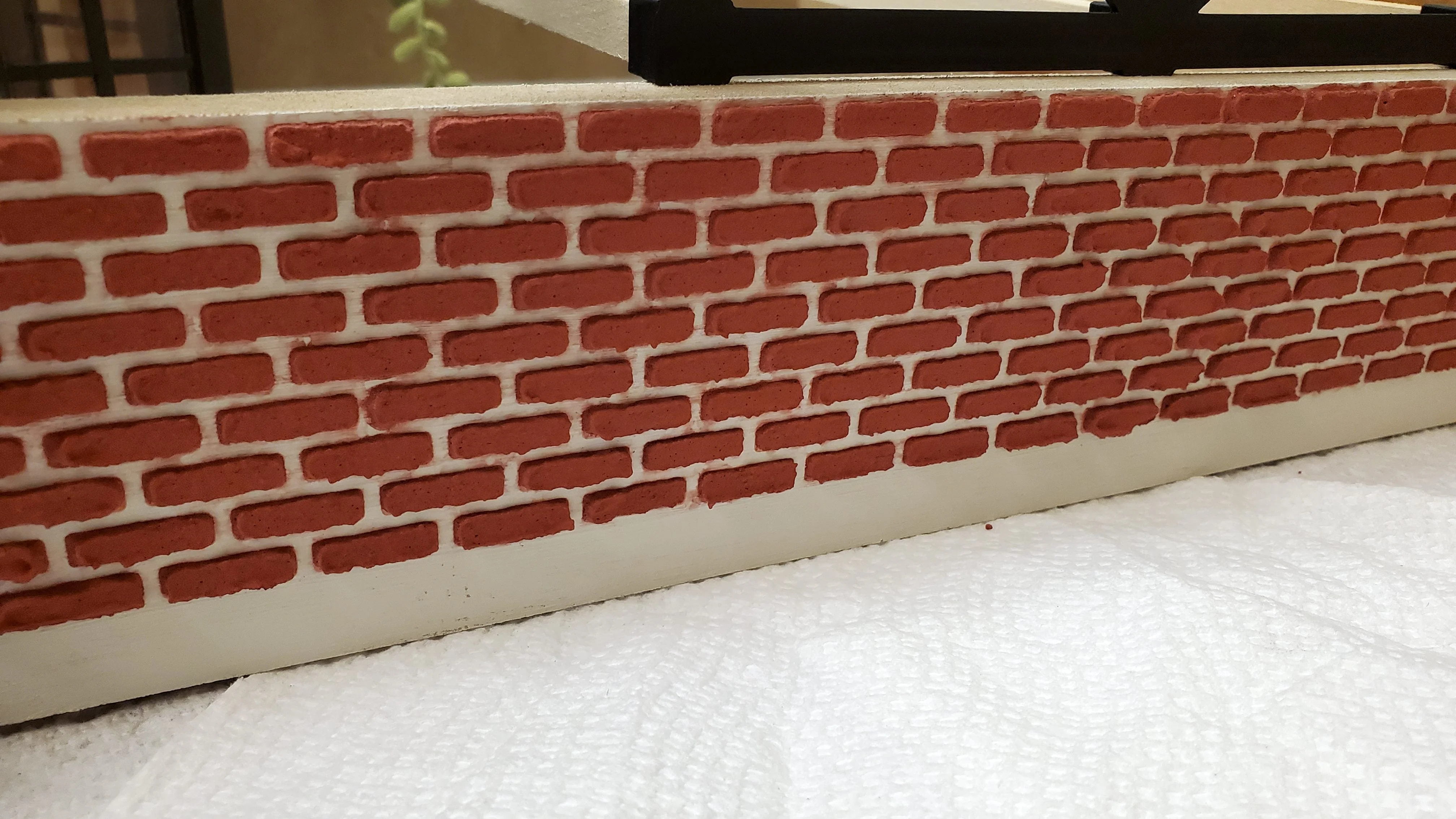 Magic Masonry Red Brick Stencil & Powder KIT 1 Square Foot Set 1:12 Scale Dollhouse Building Supplies - Image 3
