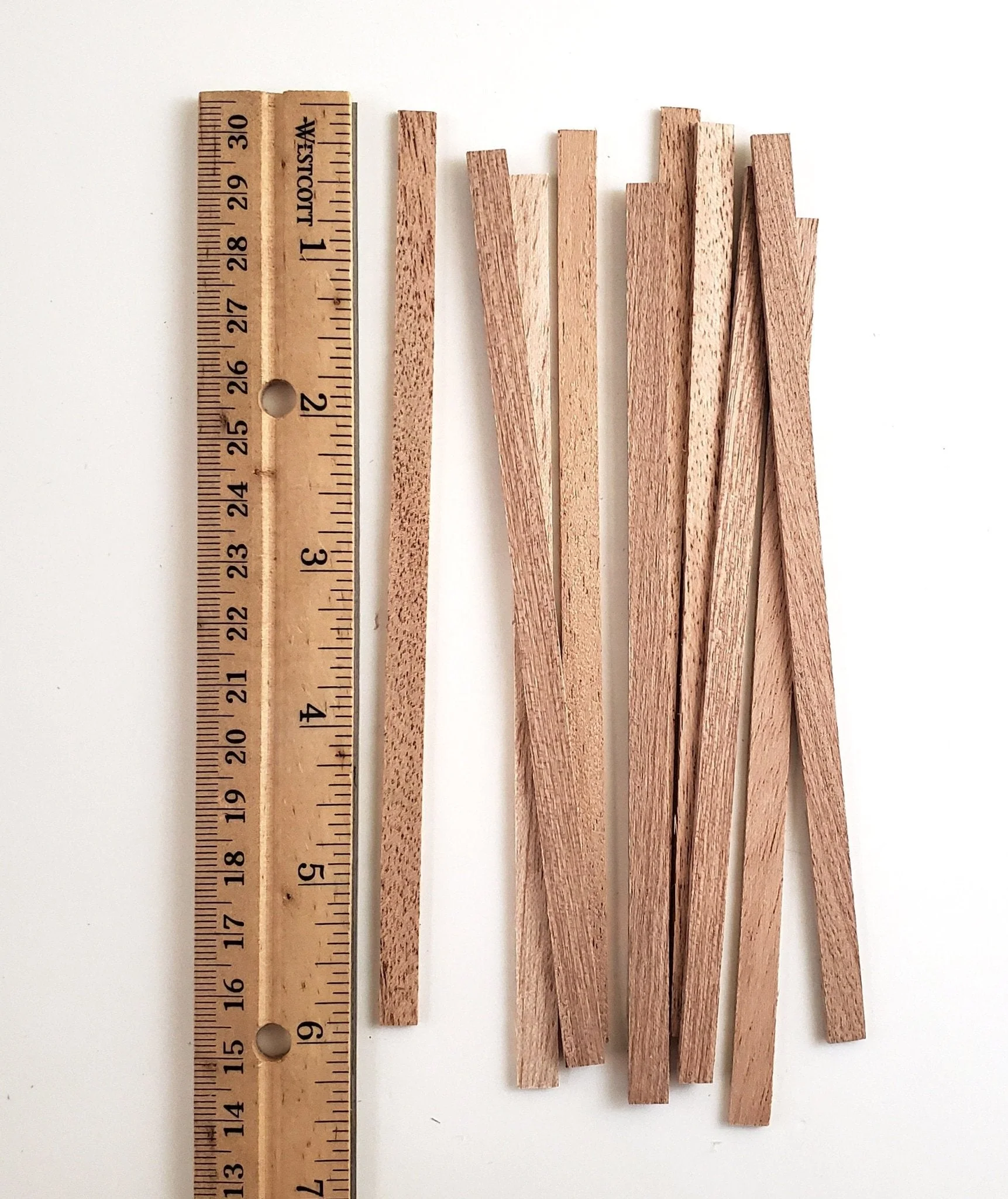 Mahogany Wood Strips 10 Pieces 1/16" x 1/4 x 6" Long Crafts Models Miniatures - Image 3