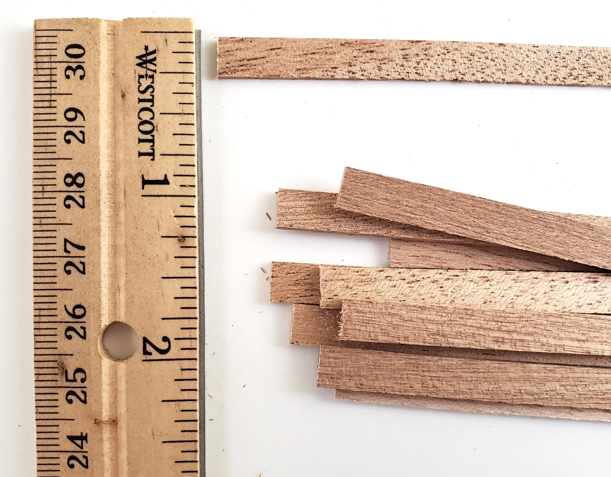 Mahogany Wood Strips 10 Pieces 1/16" x 1/4 x 6" Long Crafts Models Miniatures - Image 4