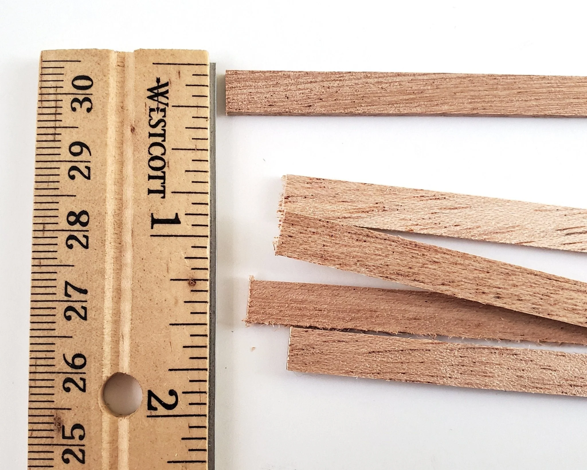 Mahogany Wood Strips 5 Pieces 1/16" x 1/4" x 18" Long Crafts Models Miniatures - Image 3