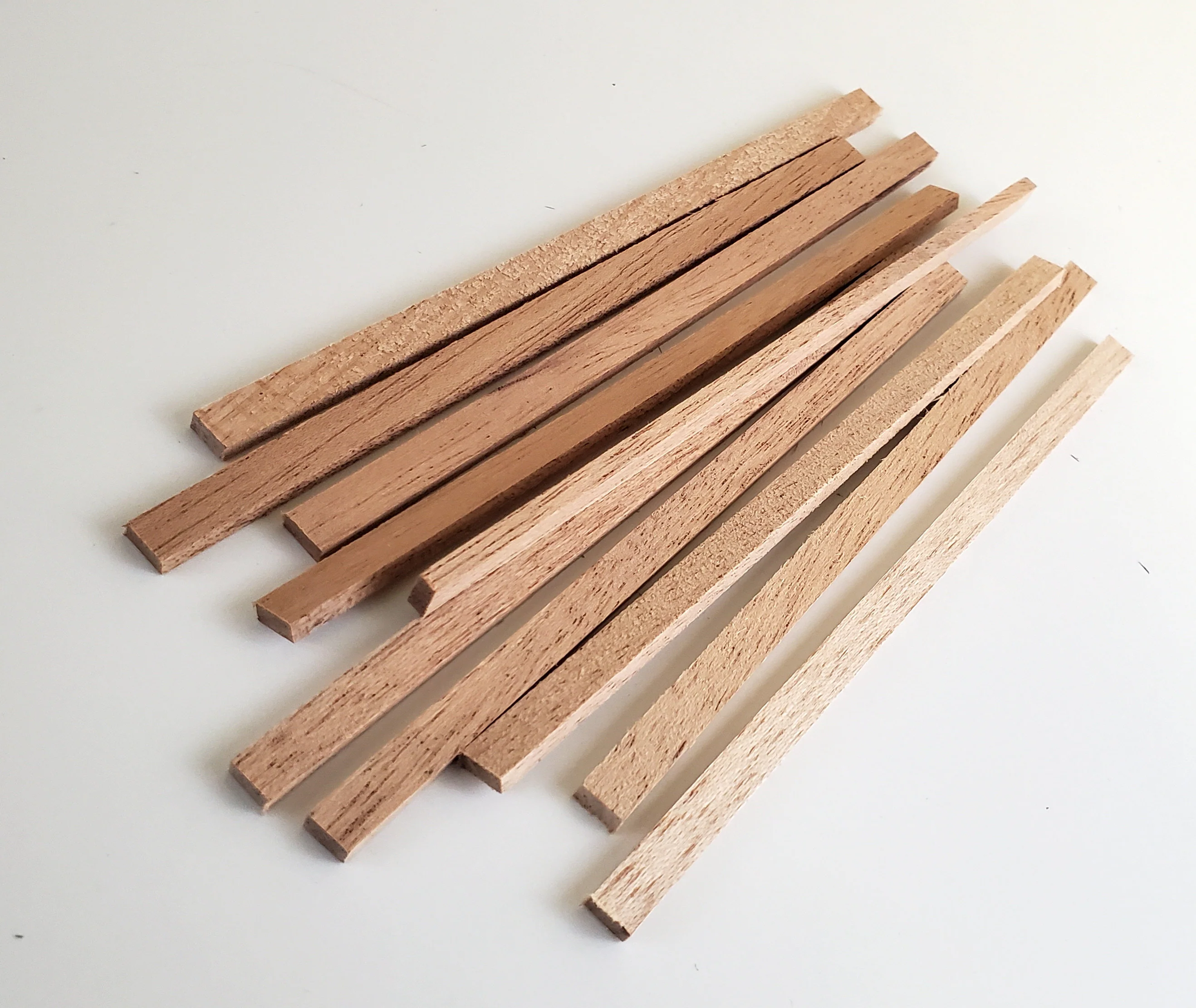 Mahogany Wood Strips x10 1/8" x 1/4 x 6" Long Crafts Models Miniatures
