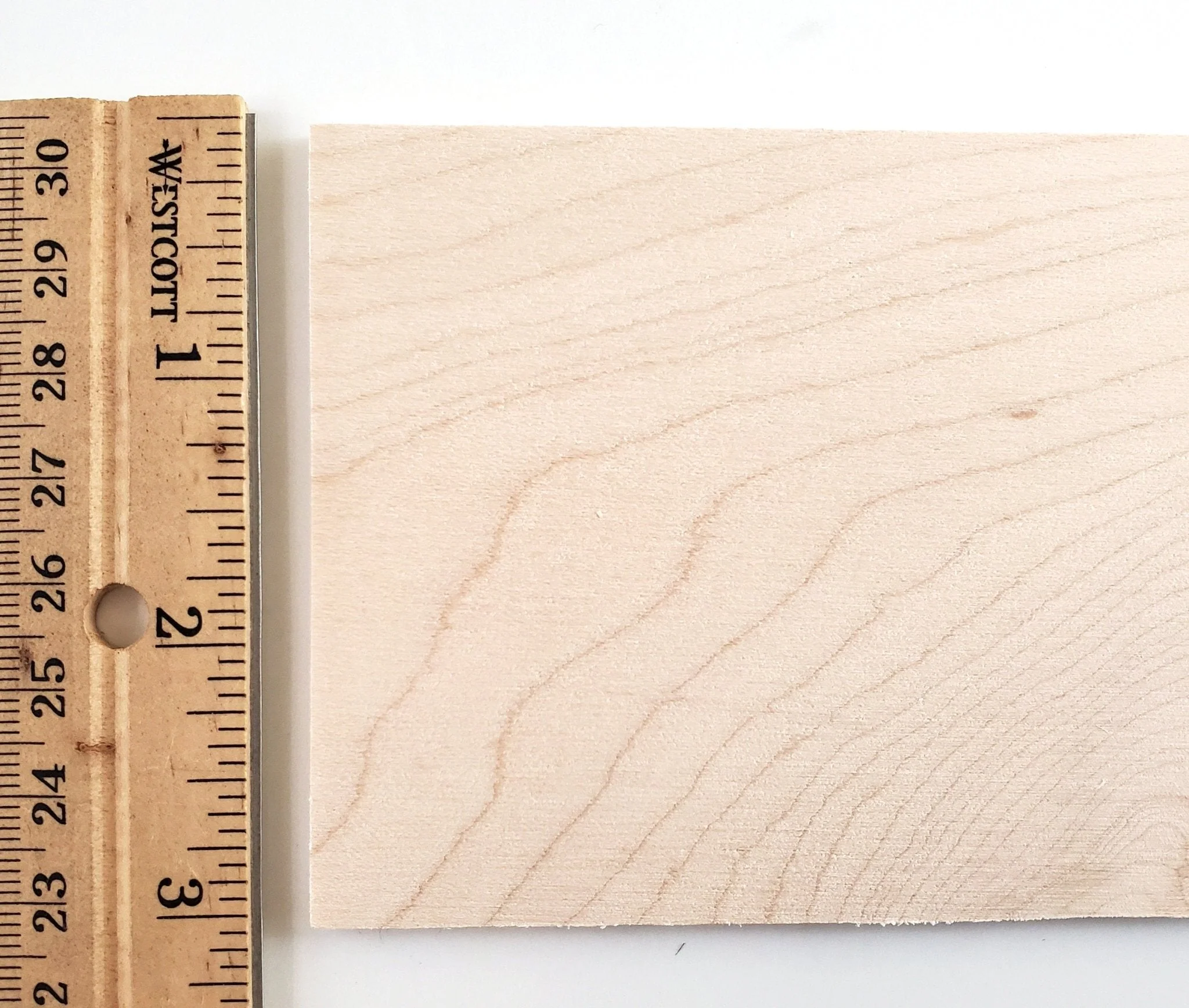 Maple Wood Slat Plank 1/8" x 3" x 12" long Sheet Woodworking Laser - Image 3