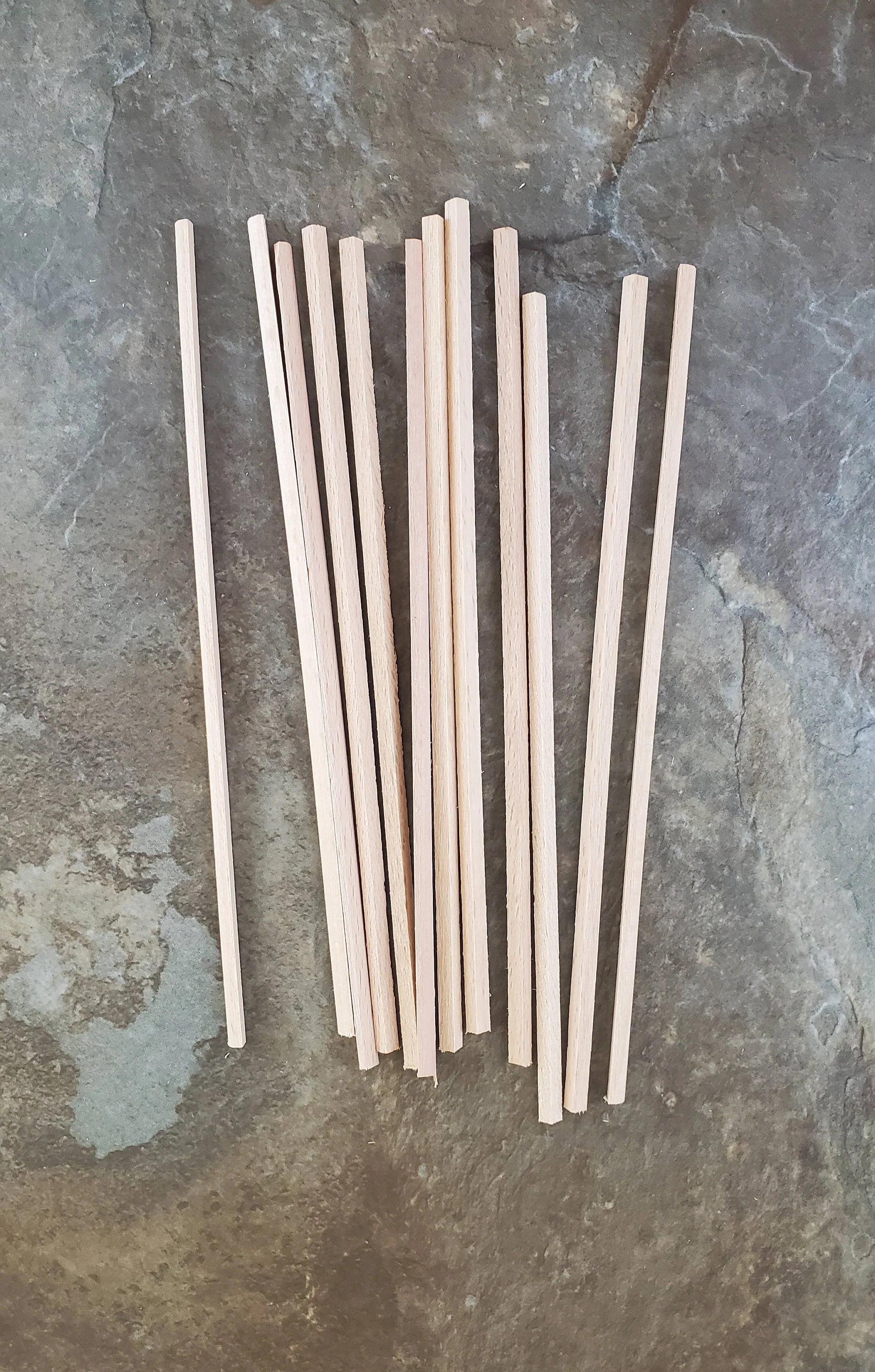 Miniature 6" Long Trim Scrap Quarter Round Tiny Wood Strip 1/8" 12 Pieces - Image 2