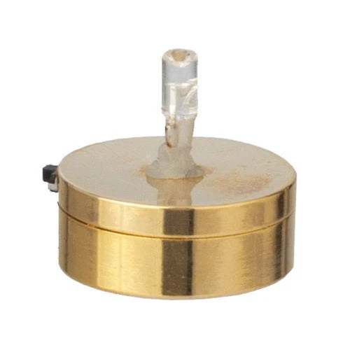 Miniature Anywhere Battery Light on Gold Metal Base Bright White On/Off Switch - Image 2