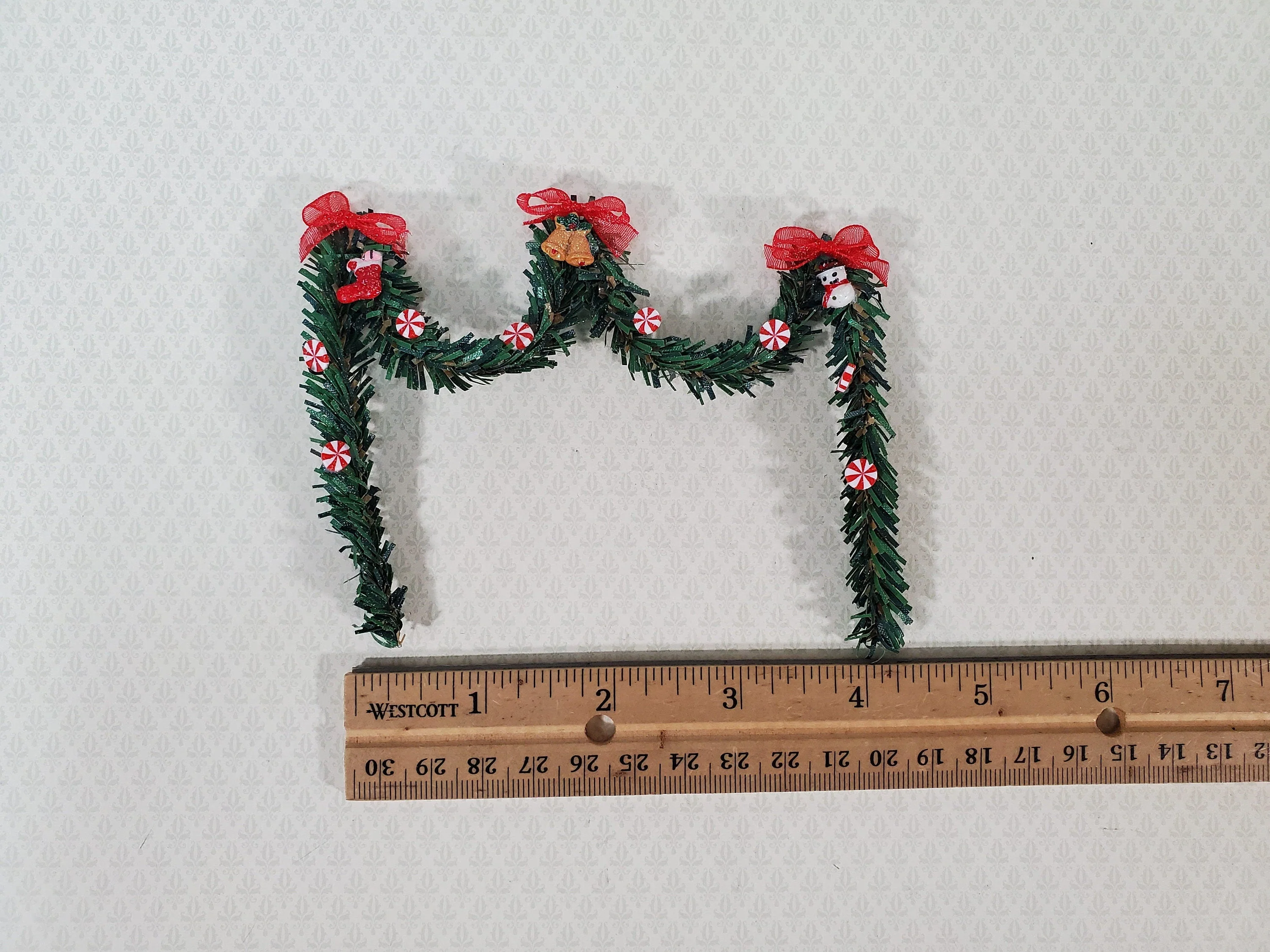 Miniature Christmas Garland Holiday Swag 1:12 Scale Dollhouse Handmade - Image 5