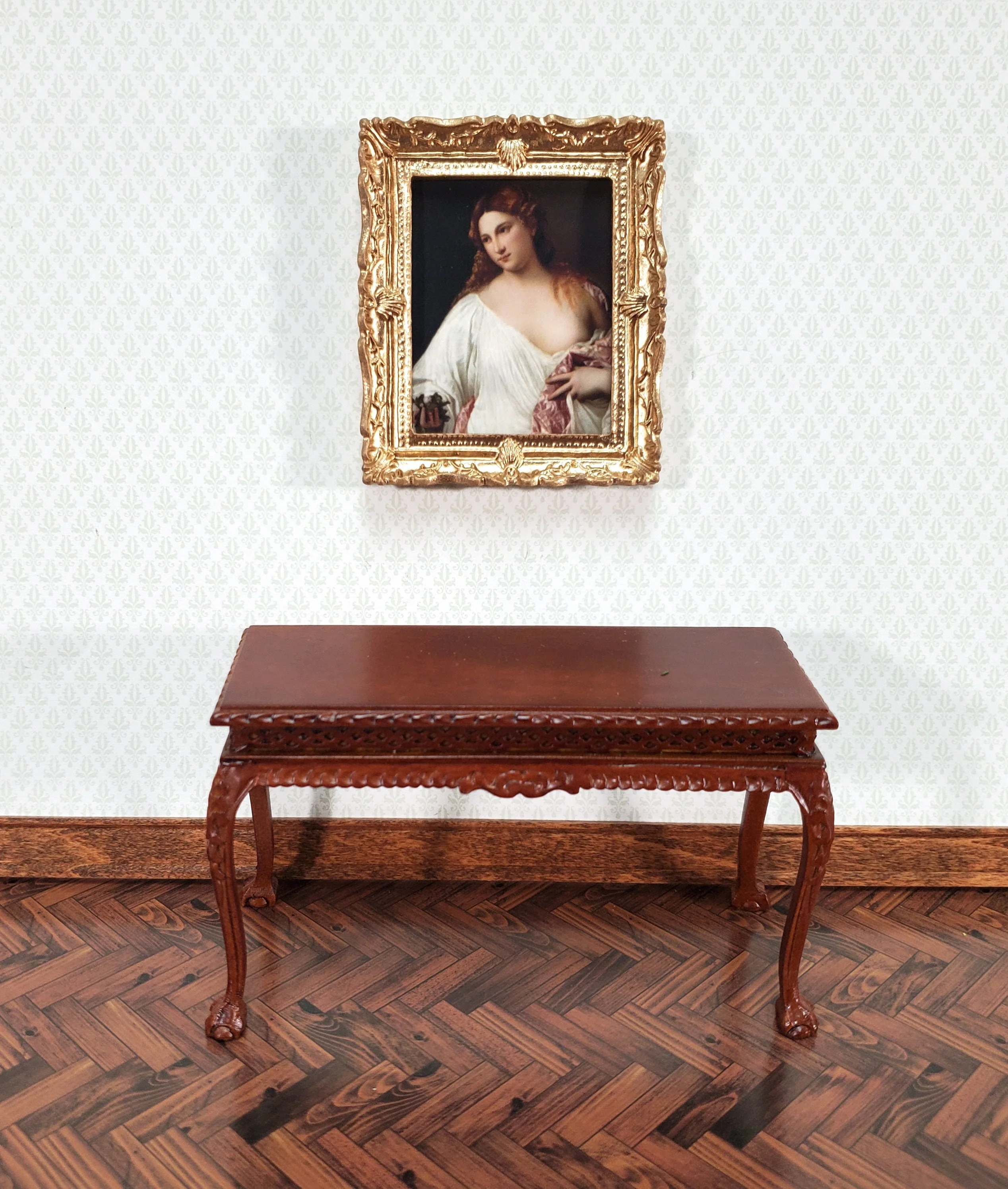 Miniature Flora by Titian Framed Print 1:12 Scale Dollhouse Renaissance Handmade - Image 3