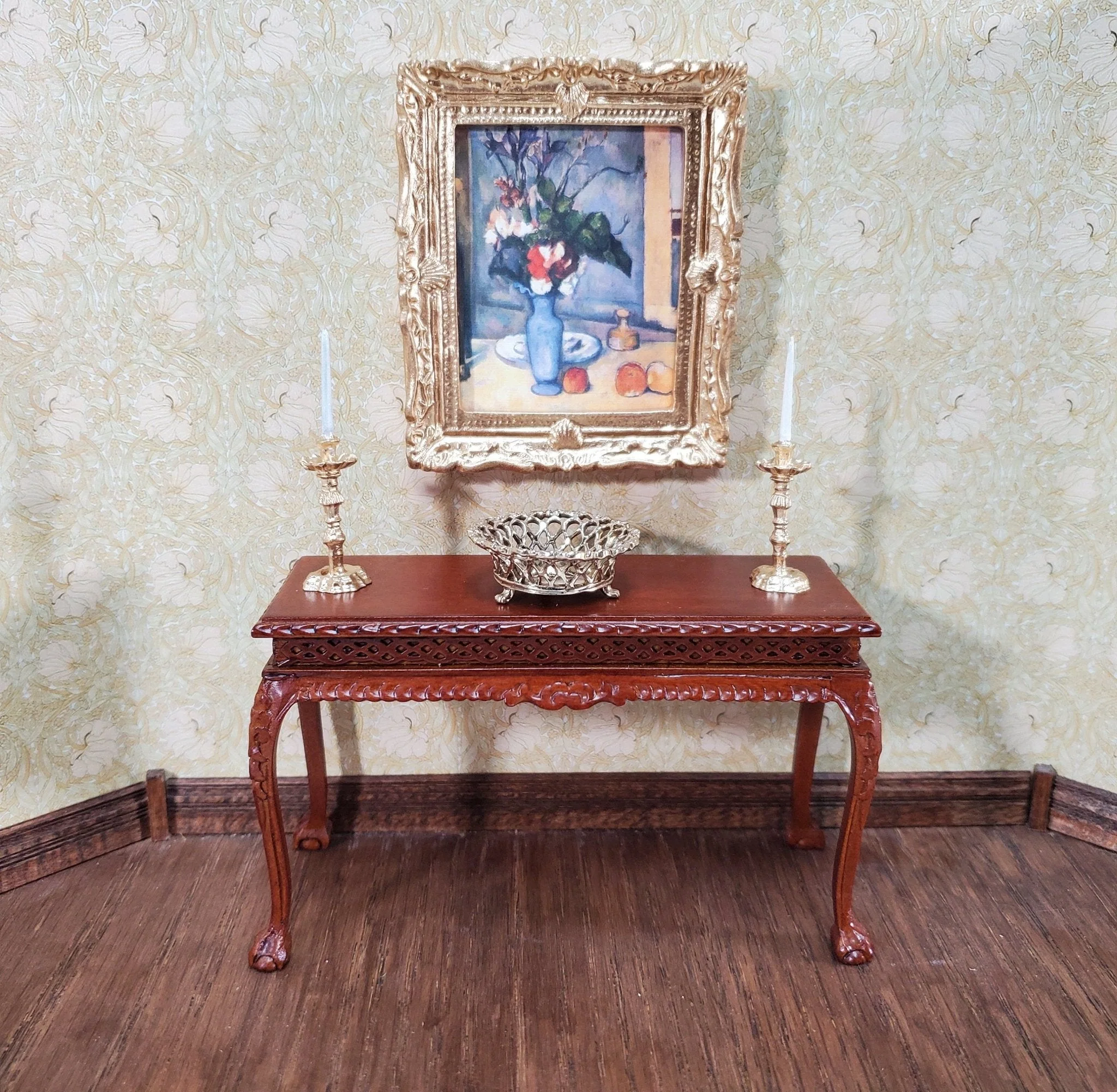 Miniature Framed Art Print Cezanne The Blue Vase Still Life 1:12 Scale Dollhouse - Image 5