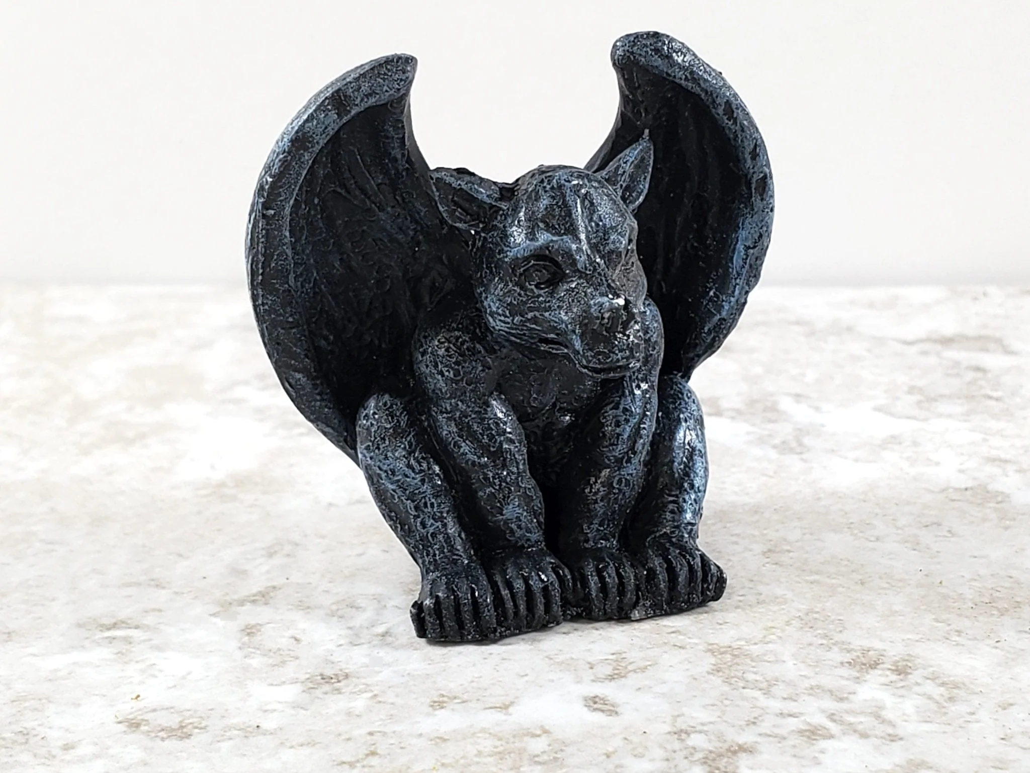 Miniature Gargoyle Goblin Crouching with Wings for Garden 1 1/2" Tall