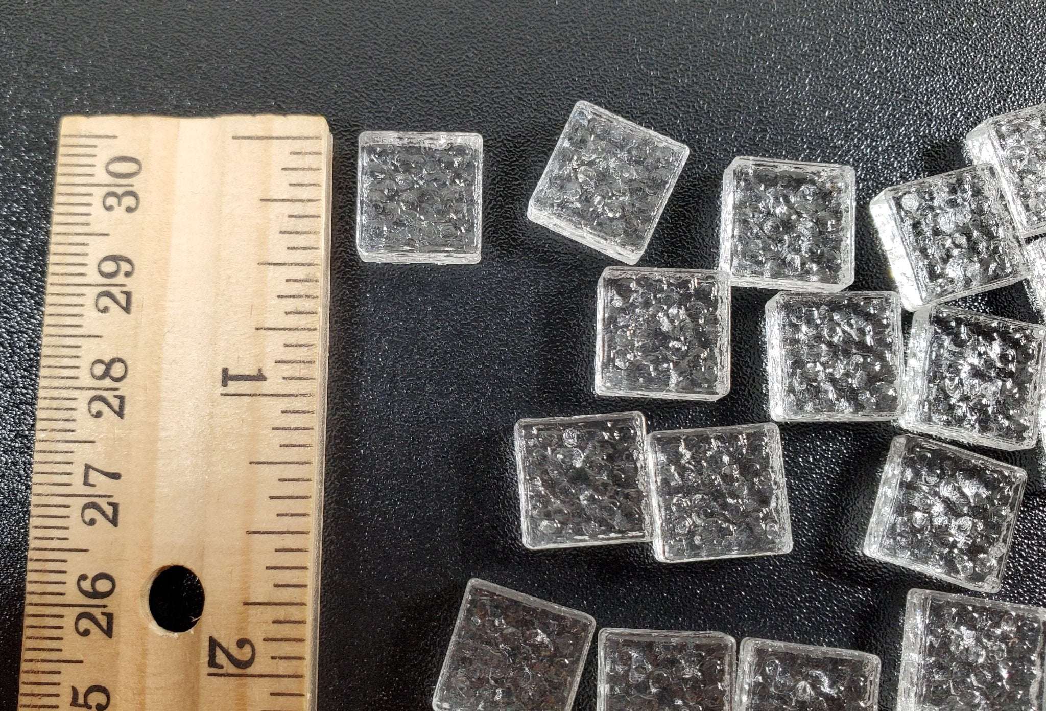 Miniature Glass Blocks 20 pc 1/2" Square x 3/16" Thick Mosaics Crafts Dollhouse Miniatures Building Supplies - Image 4