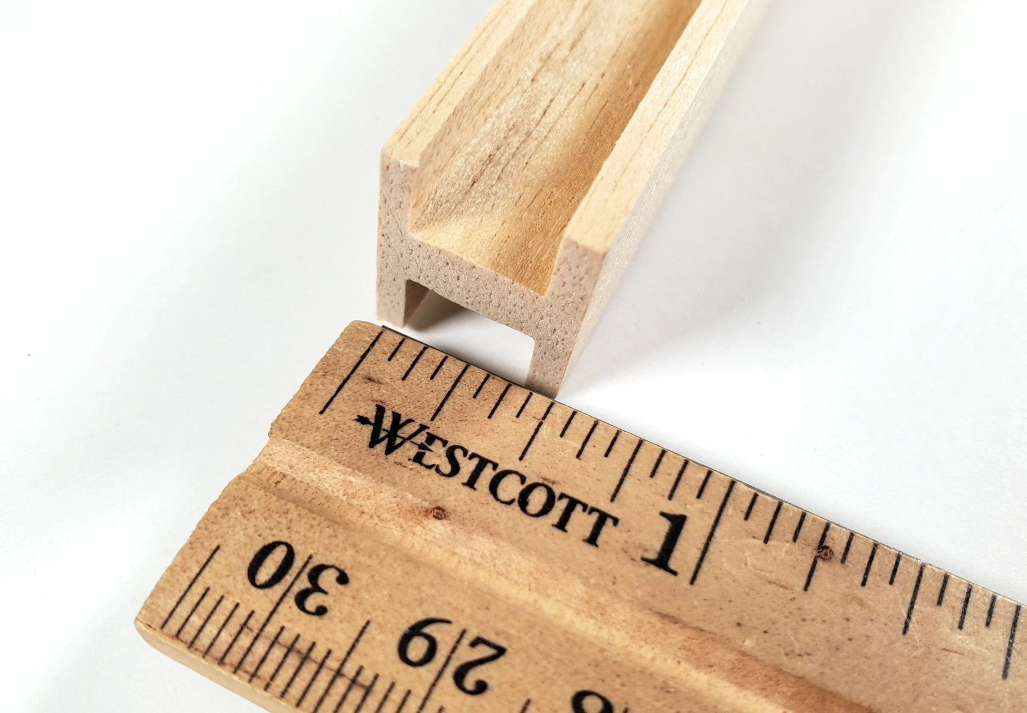 Miniature H-Beams 6 pc Wood Trim Molding 1 cm Channel Dollhouses Scale Models DIY - Image 3
