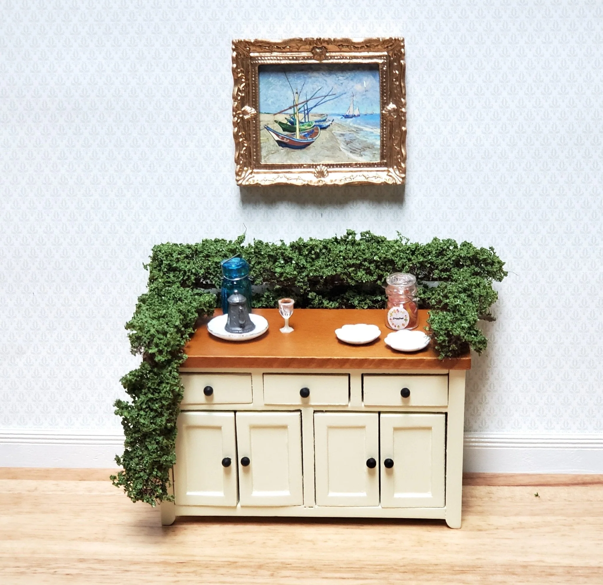 Miniature Low Green Shrub Bushes Plants Model RR Dioramas Dollhouses Scenery - Image 6