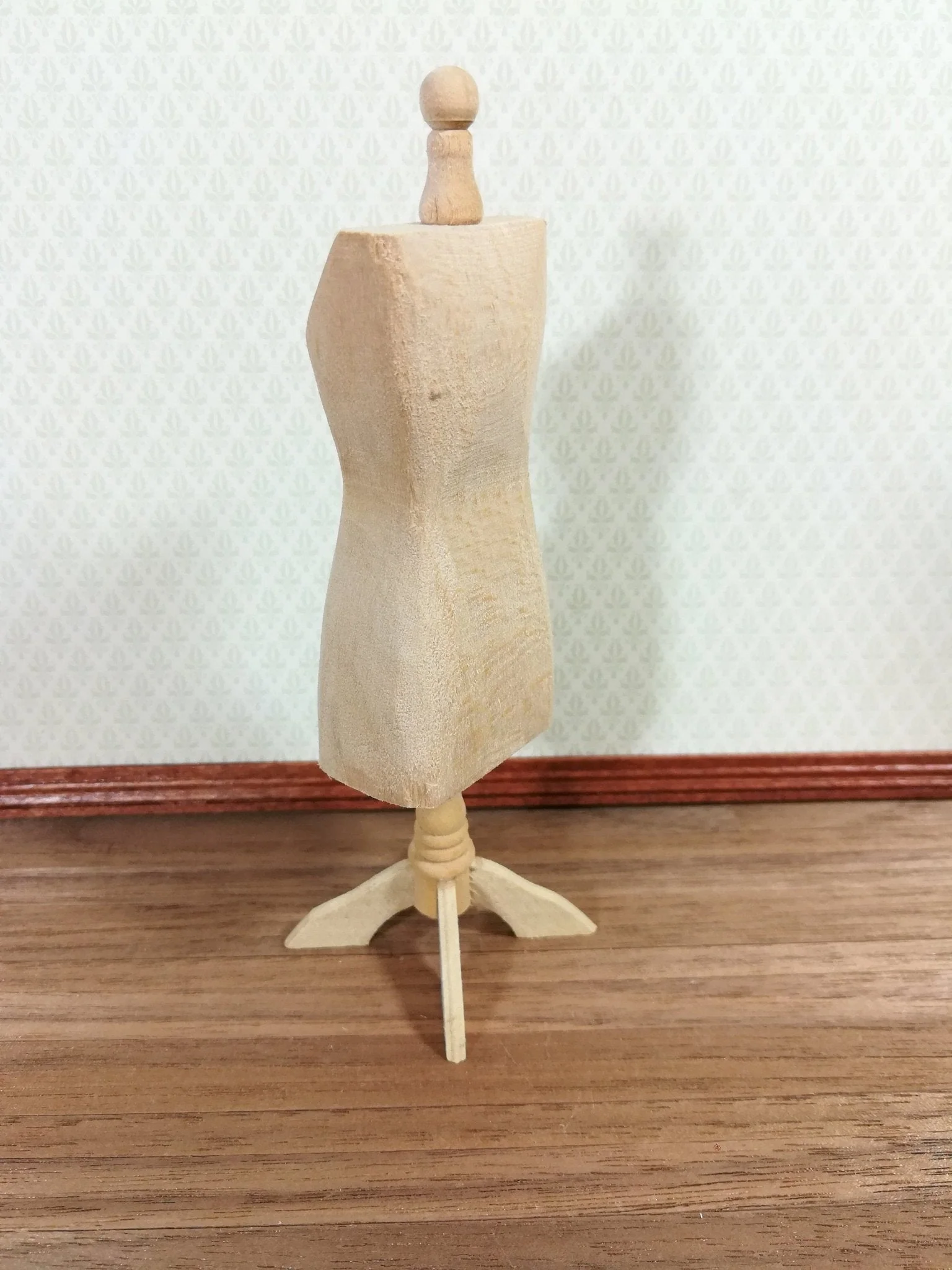 Miniature Mannequin Dressmakers Tailor Dummy 1:12 Scale Dollhouse Unpainted - Image 2