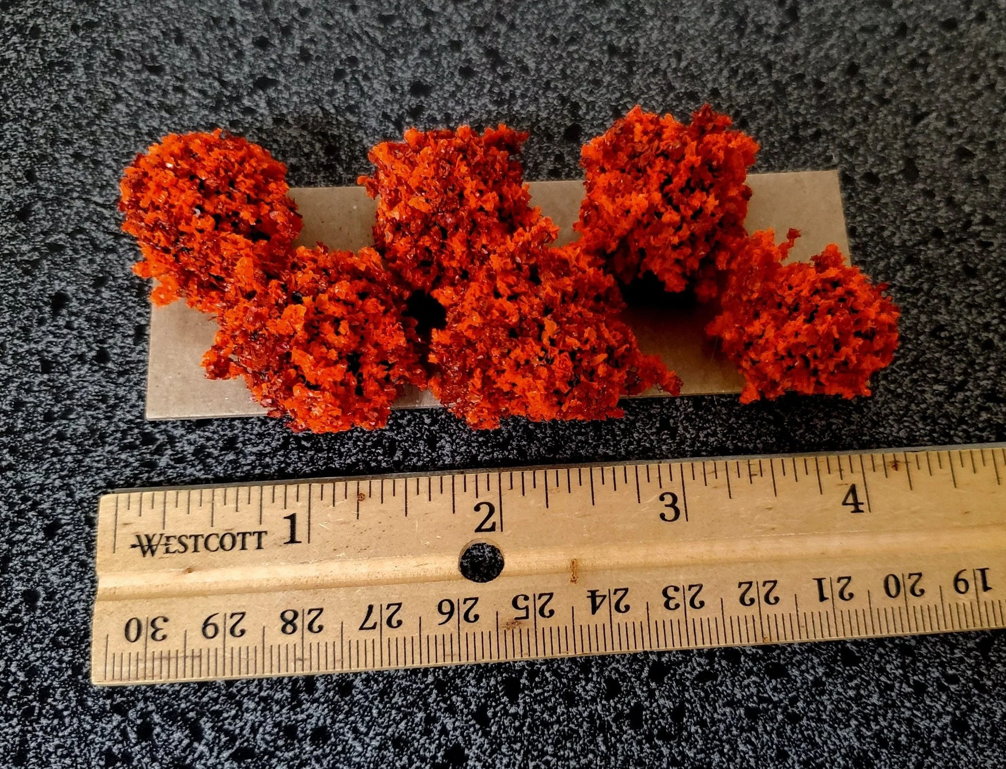 Miniature Orange Fall Shrub Small Bush Round Model Scenery RR Dollhouse Garden - Image 3