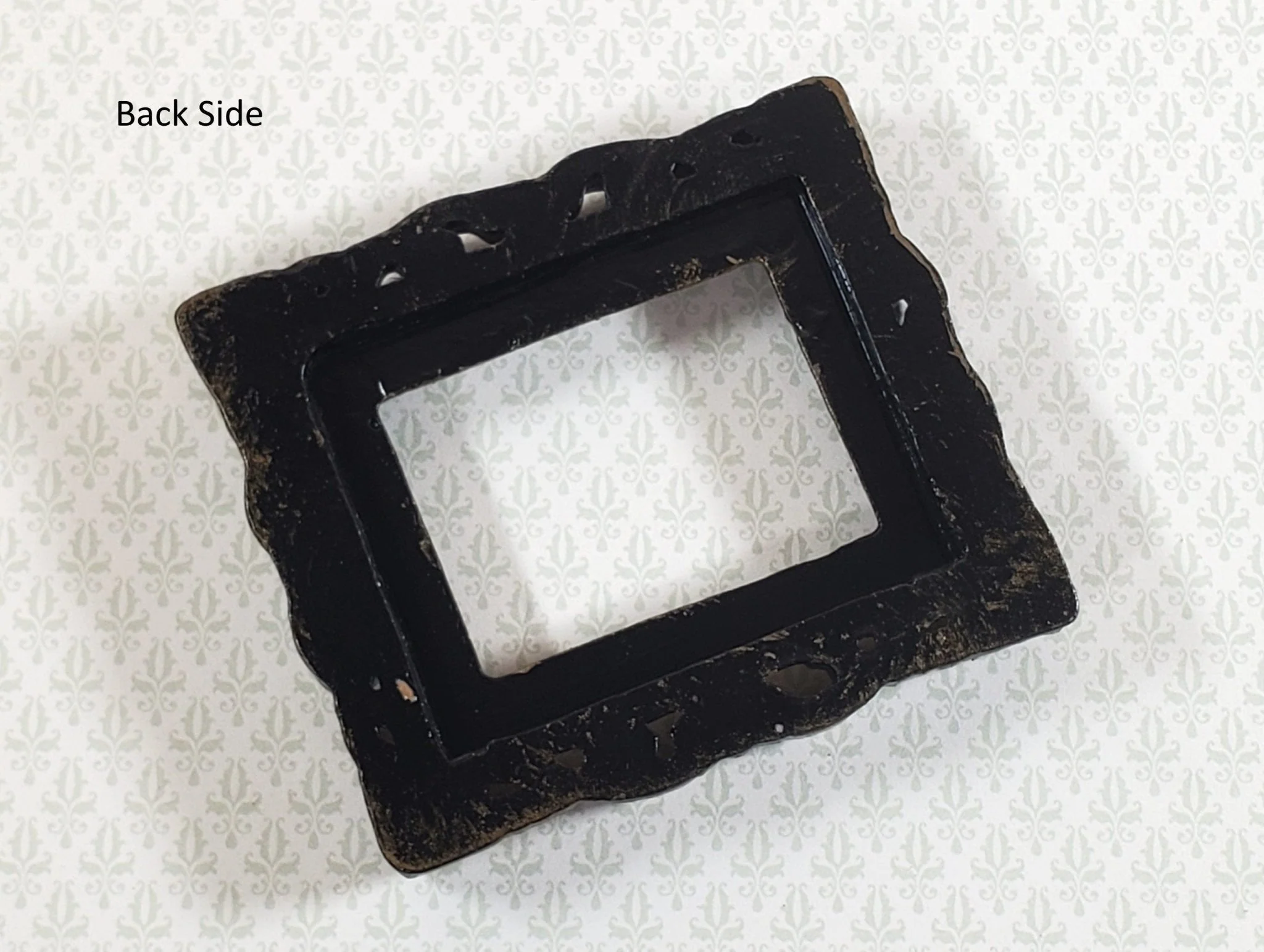 Miniature Picture Frame Fancy Antiqued for Tiny Paintings 1:12 Scale Dollhouse - Image 4