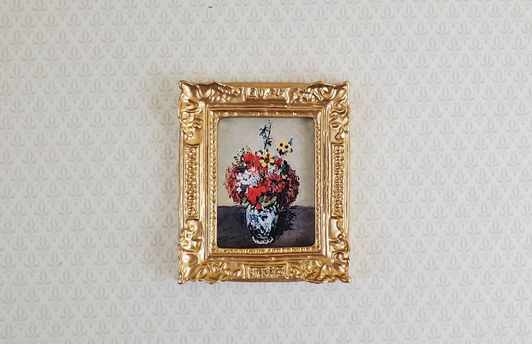 Miniature Picture Frame Gold for Paintings 1:12 Scale Interior 1 9/16 x 1 3/16 - Image 6