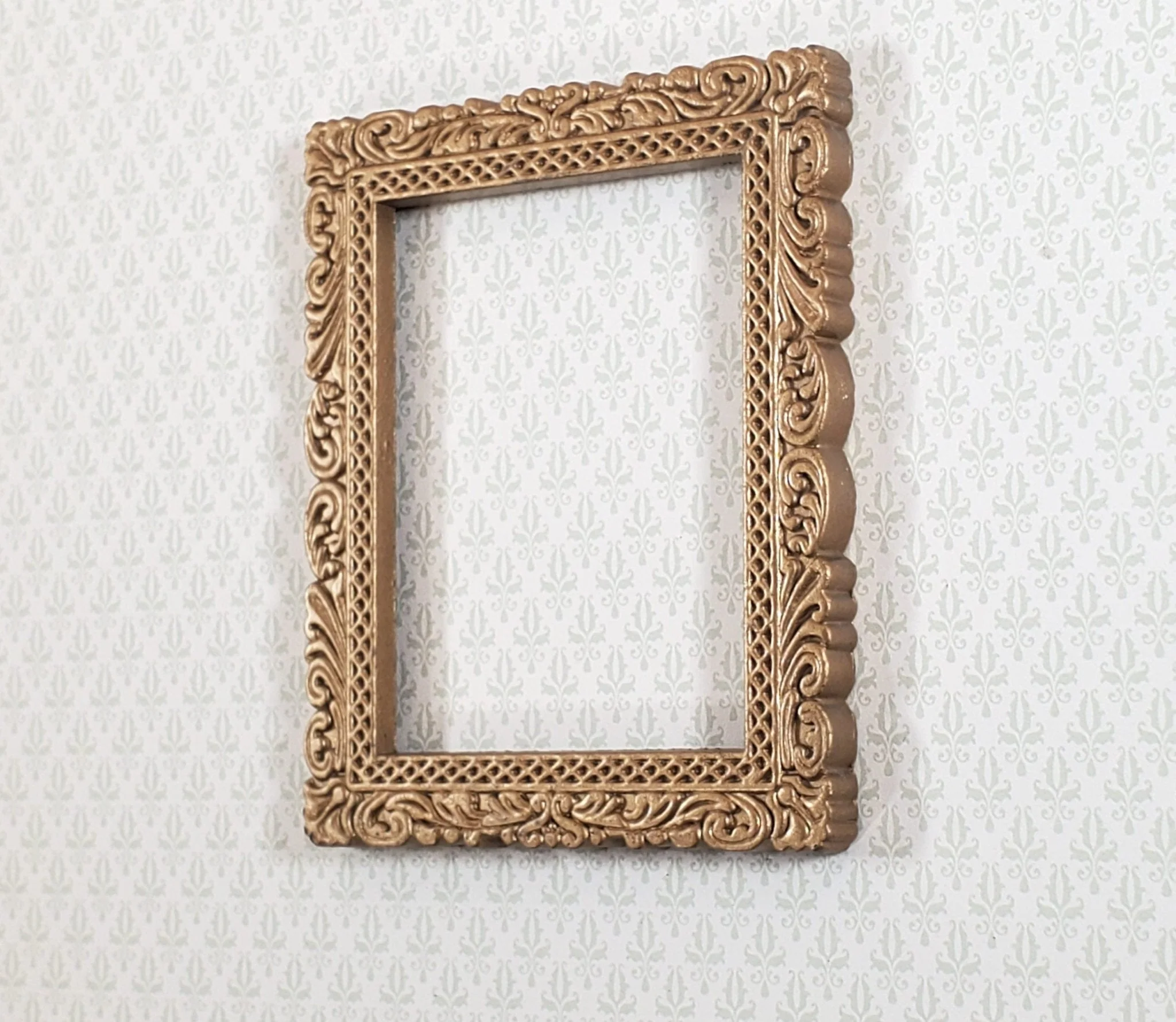 Miniature Picture Frame Metal Gold for Tiny Paintings 1:12 Scale Dollhouse - Image 3