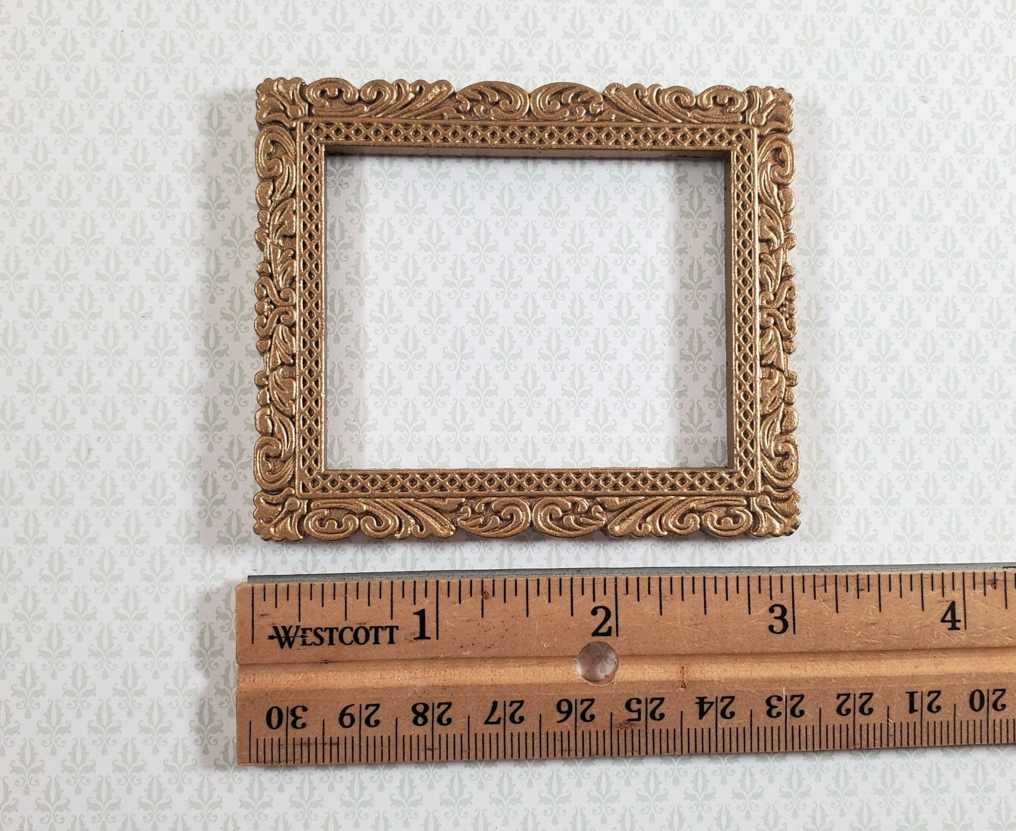 Miniature Picture Frame Metal Gold for Tiny Paintings 1:12 Scale Dollhouse - Image 6