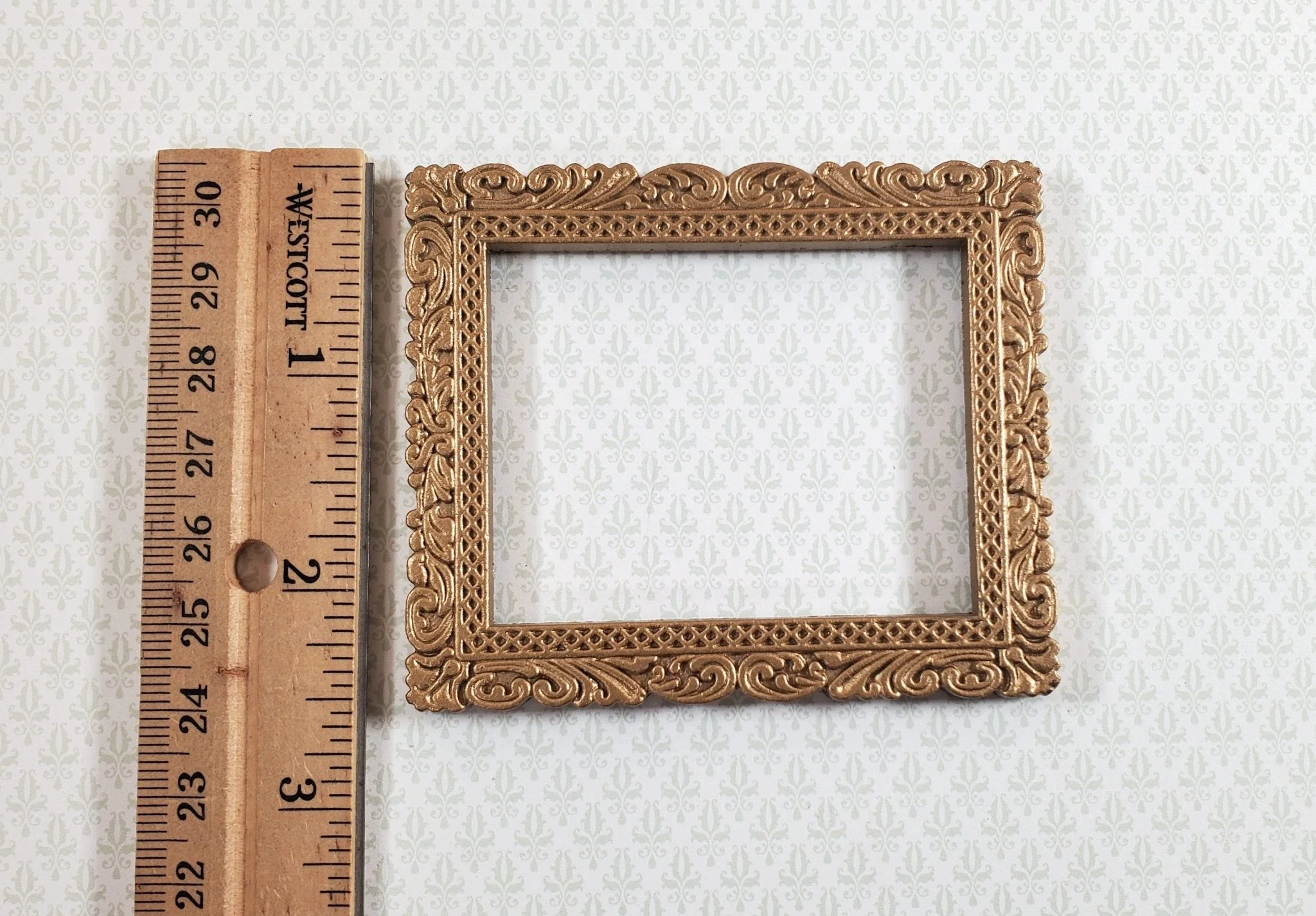 Miniature Picture Frame Metal Gold for Tiny Paintings 1:12 Scale Dollhouse - Image 7