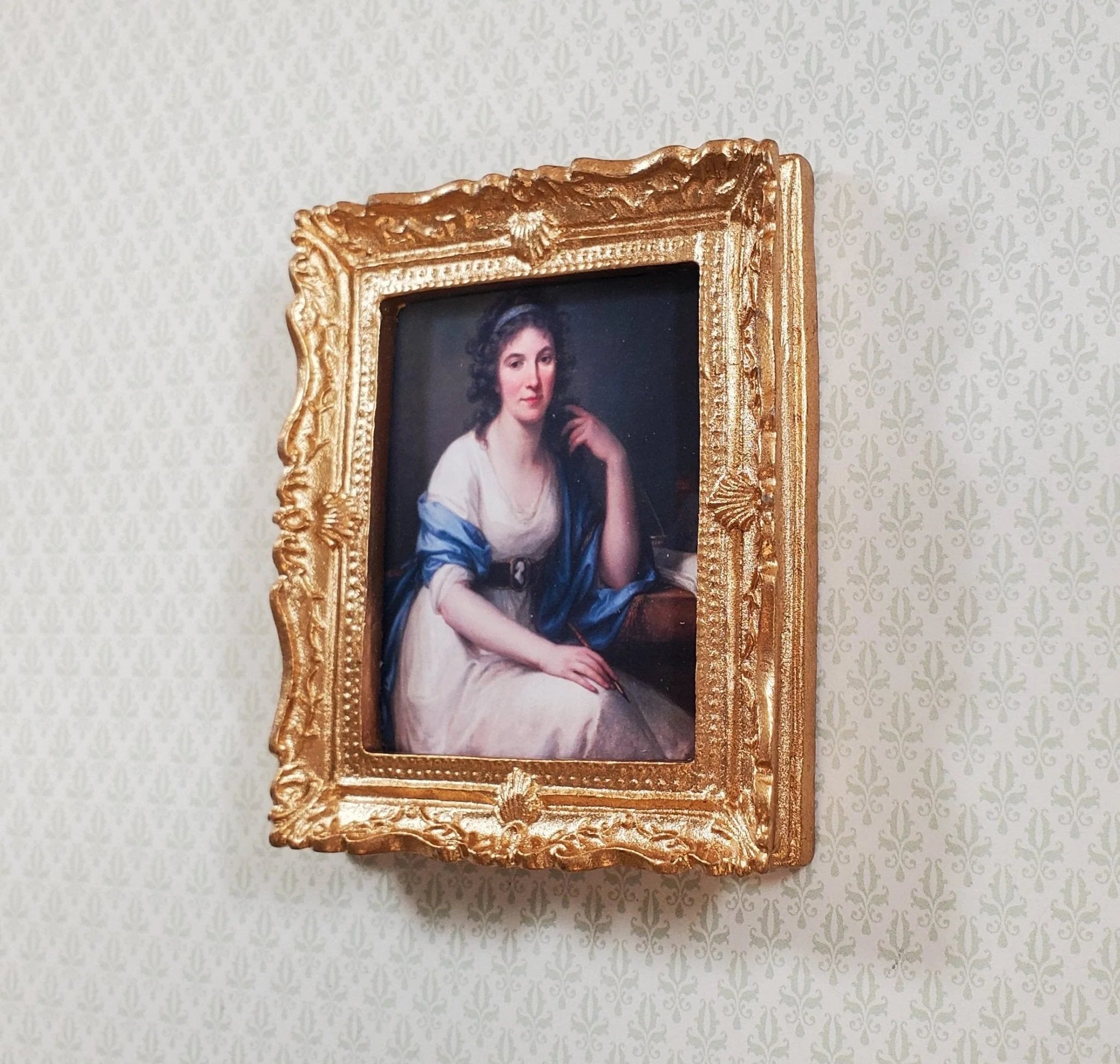 Miniature Portrait of a Young Woman Angelica Kauffmann Framed Print 1:12 Scale - Image 2
