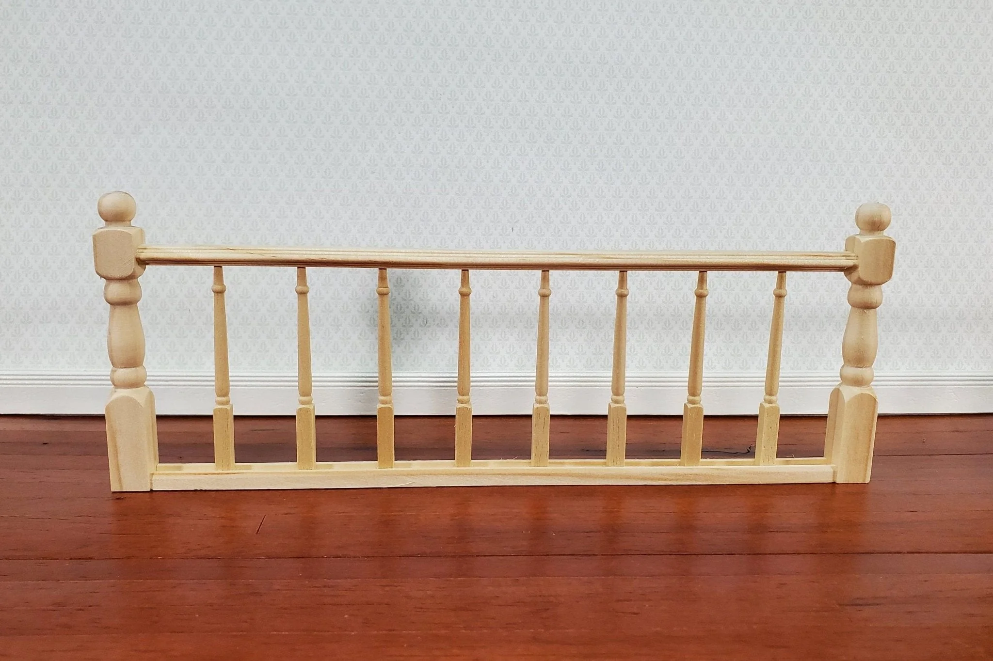 Miniature Railing Assembled 1 Piece 9 3/8" for Porches Decks Balconies Dollhouses 1:12 Scale - Image 2