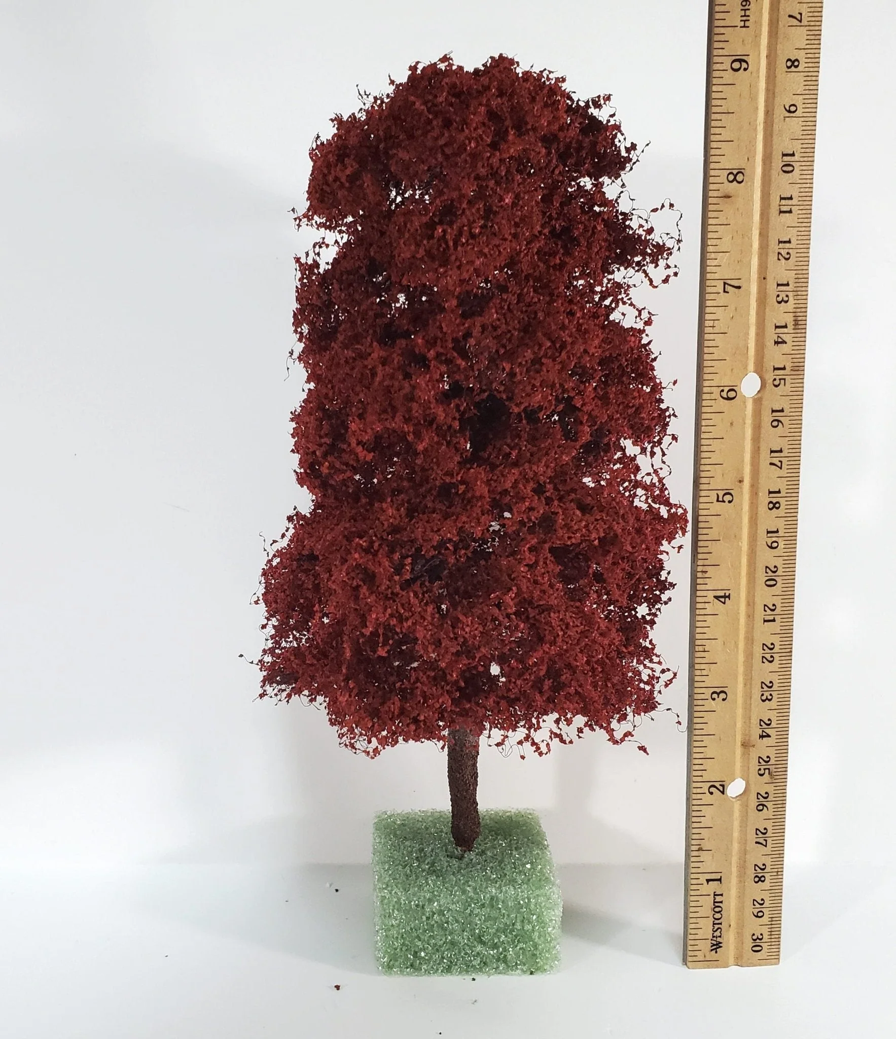 Miniature Red Maple Tree Large on a Spike 8" Tall Model Scenery Garden - Image 3