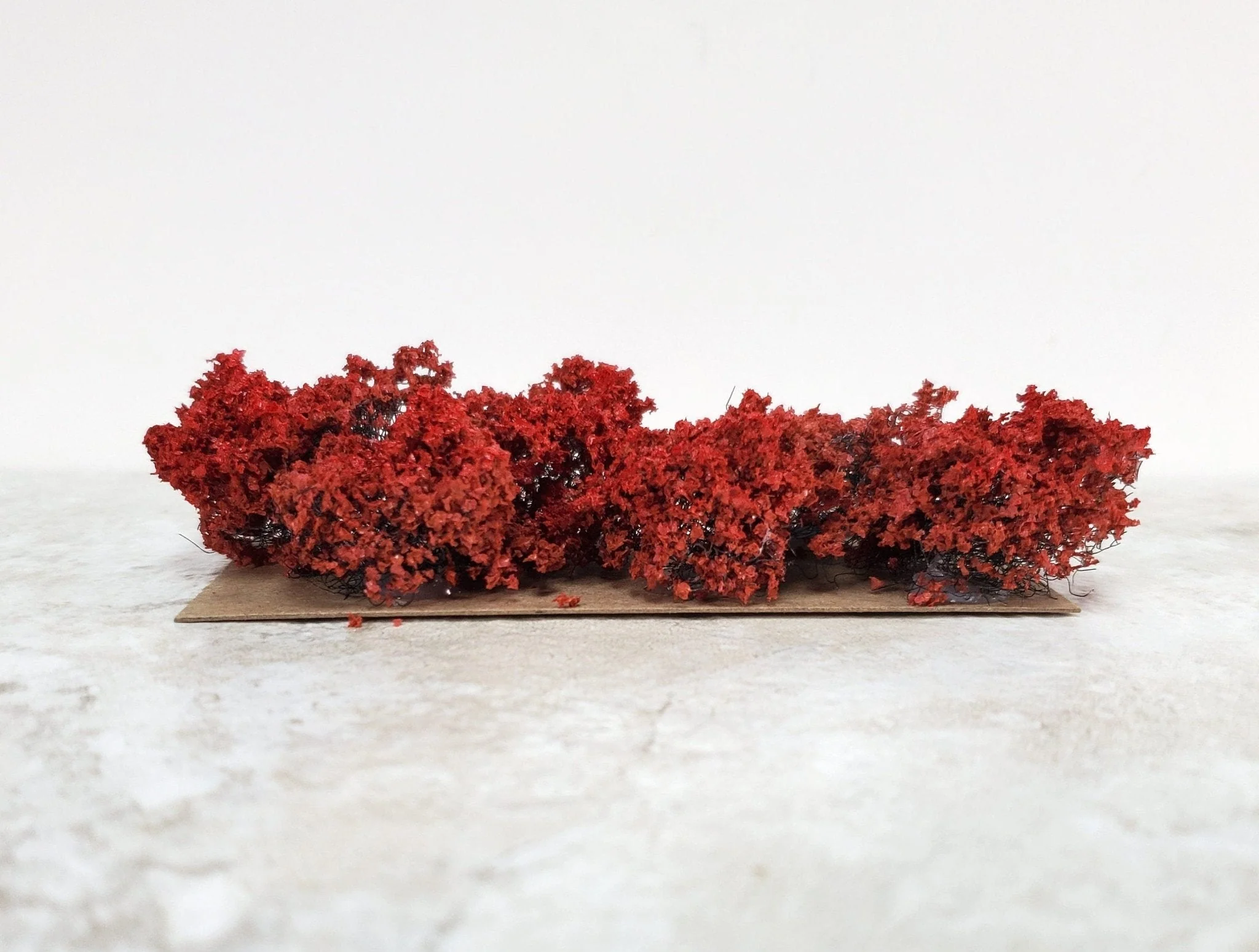 Miniature Red Shrub Small Bush Round Model Scenery RR Dollhouse Garden - Image 2