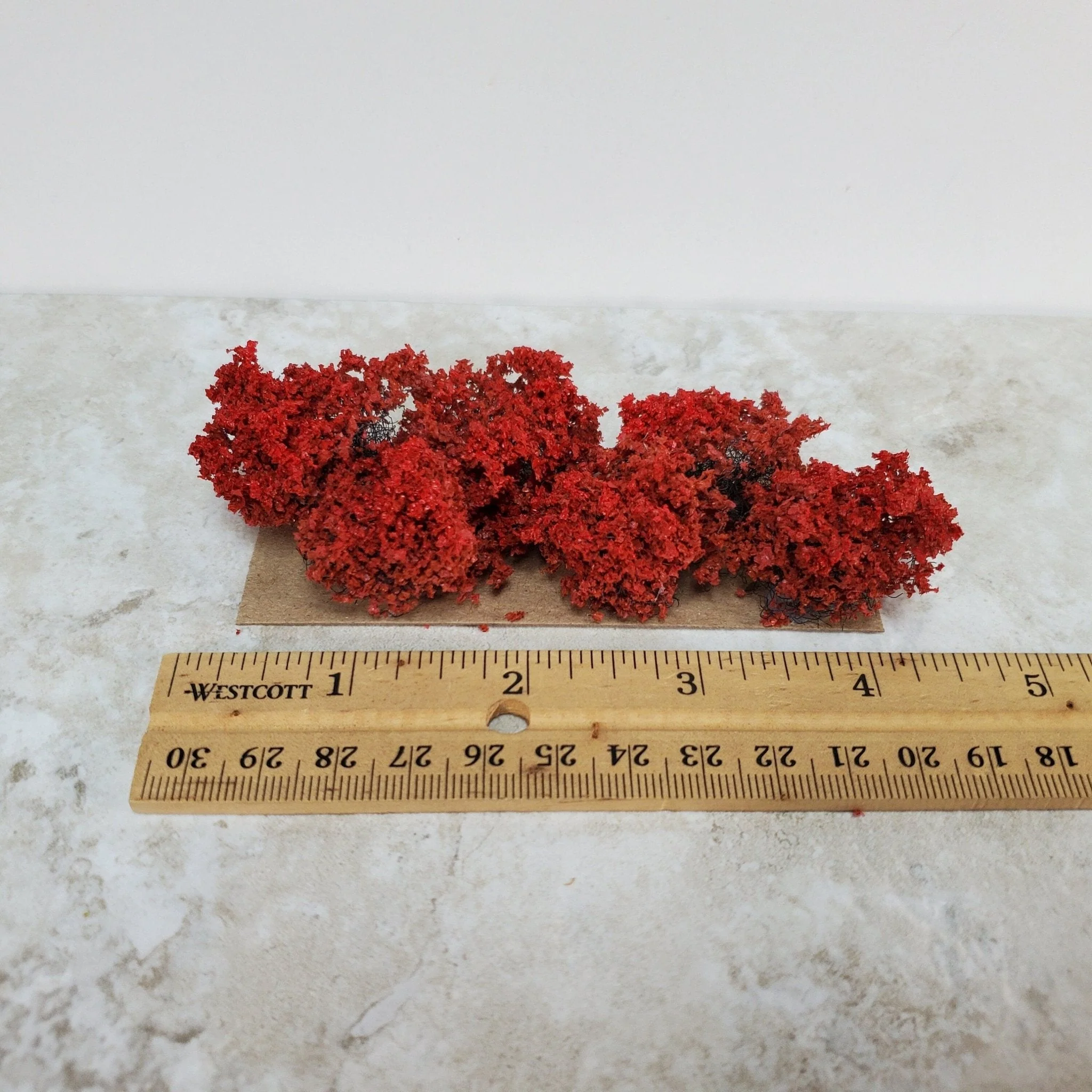 Miniature Red Shrub Small Bush Round Model Scenery RR Dollhouse Garden - Image 5