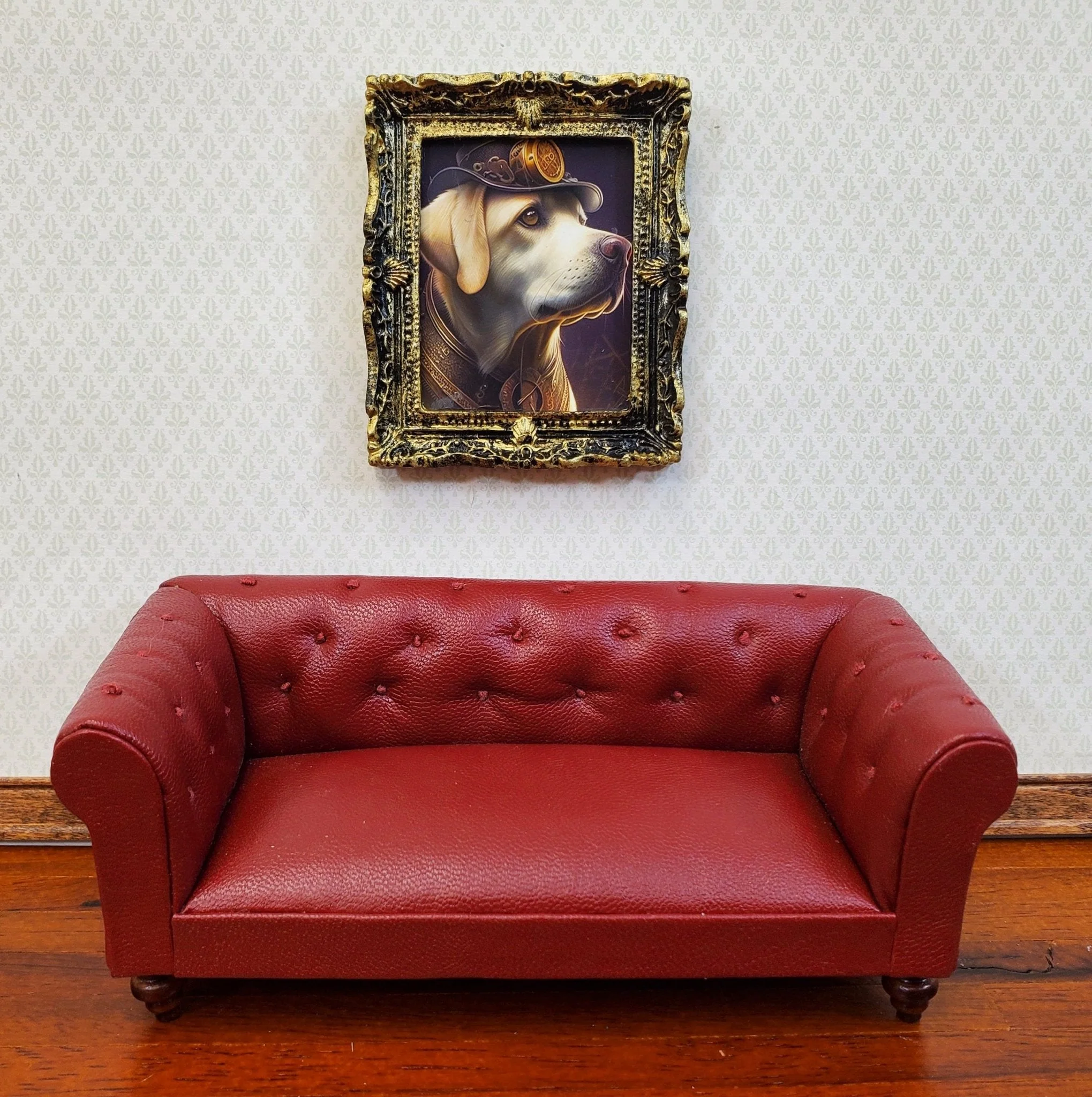 Miniature Steampunk Dog Framed Print Labrador 1:12 Scale Miniature Picture - Image 4