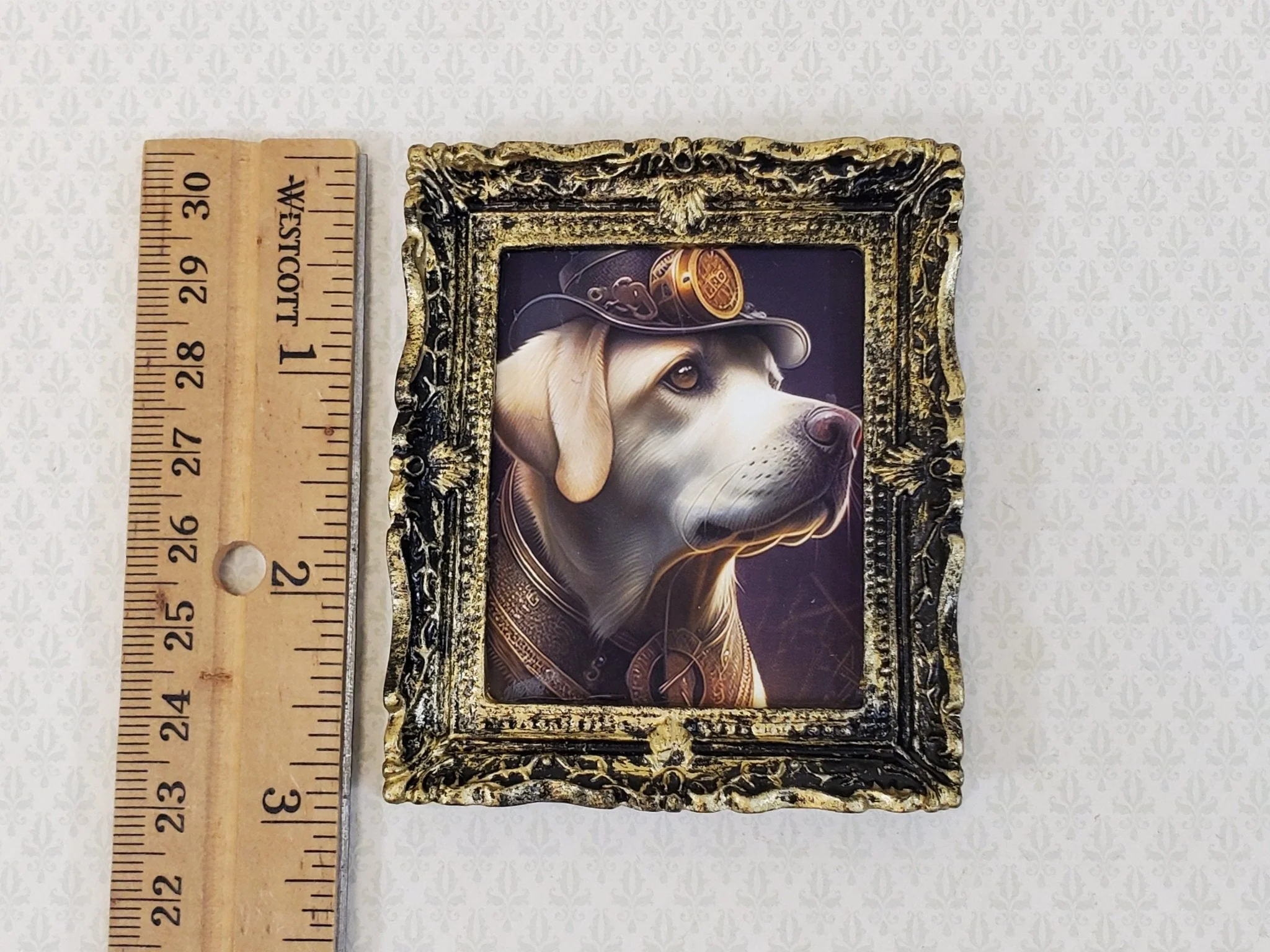 Miniature Steampunk Dog Framed Print Labrador 1:12 Scale Miniature Picture - Image 6