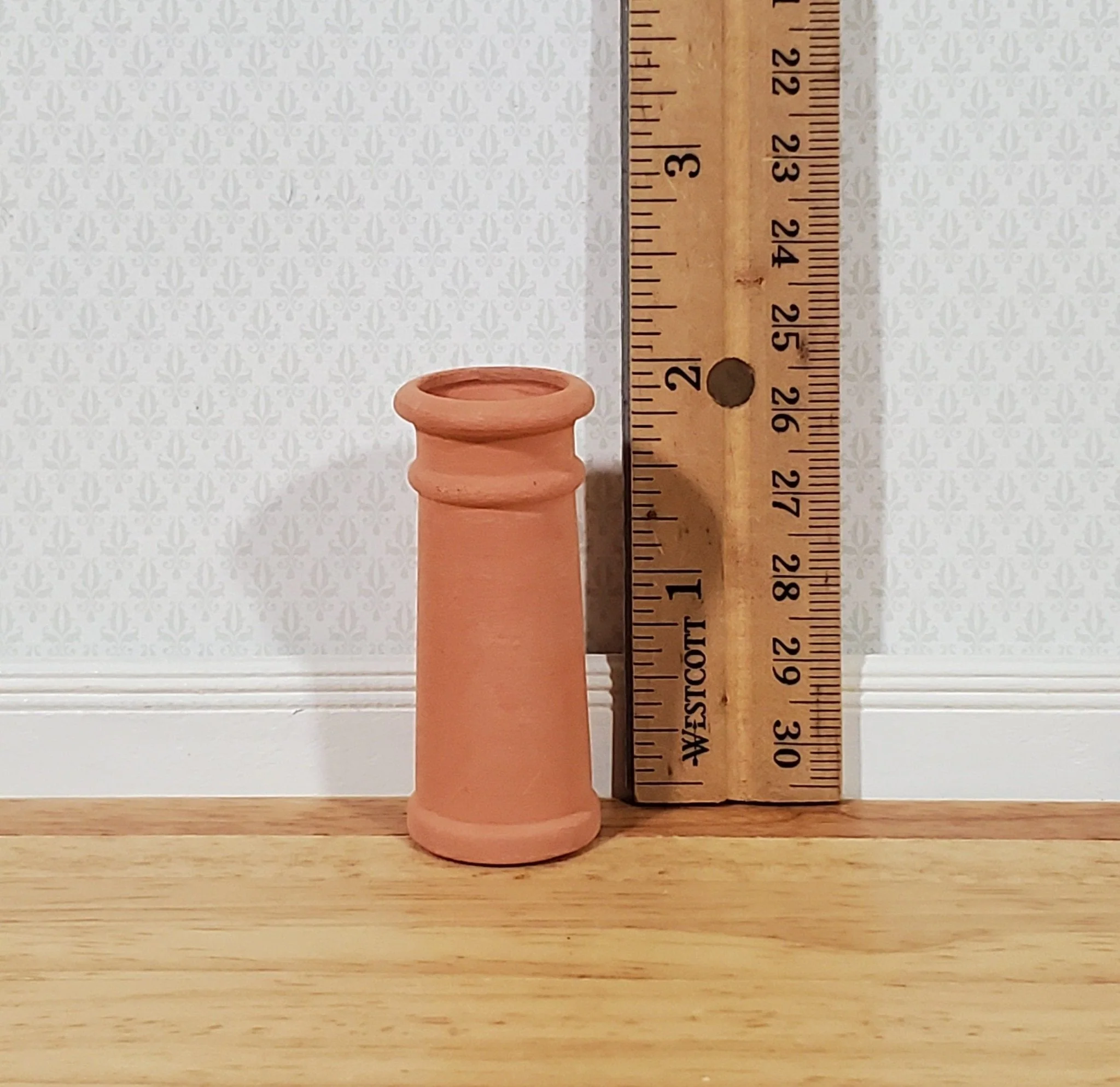 Miniature Tall Chimney Pot Smoke Stack Terra Cotta 1:12 Scale Dollhouse - Image 2
