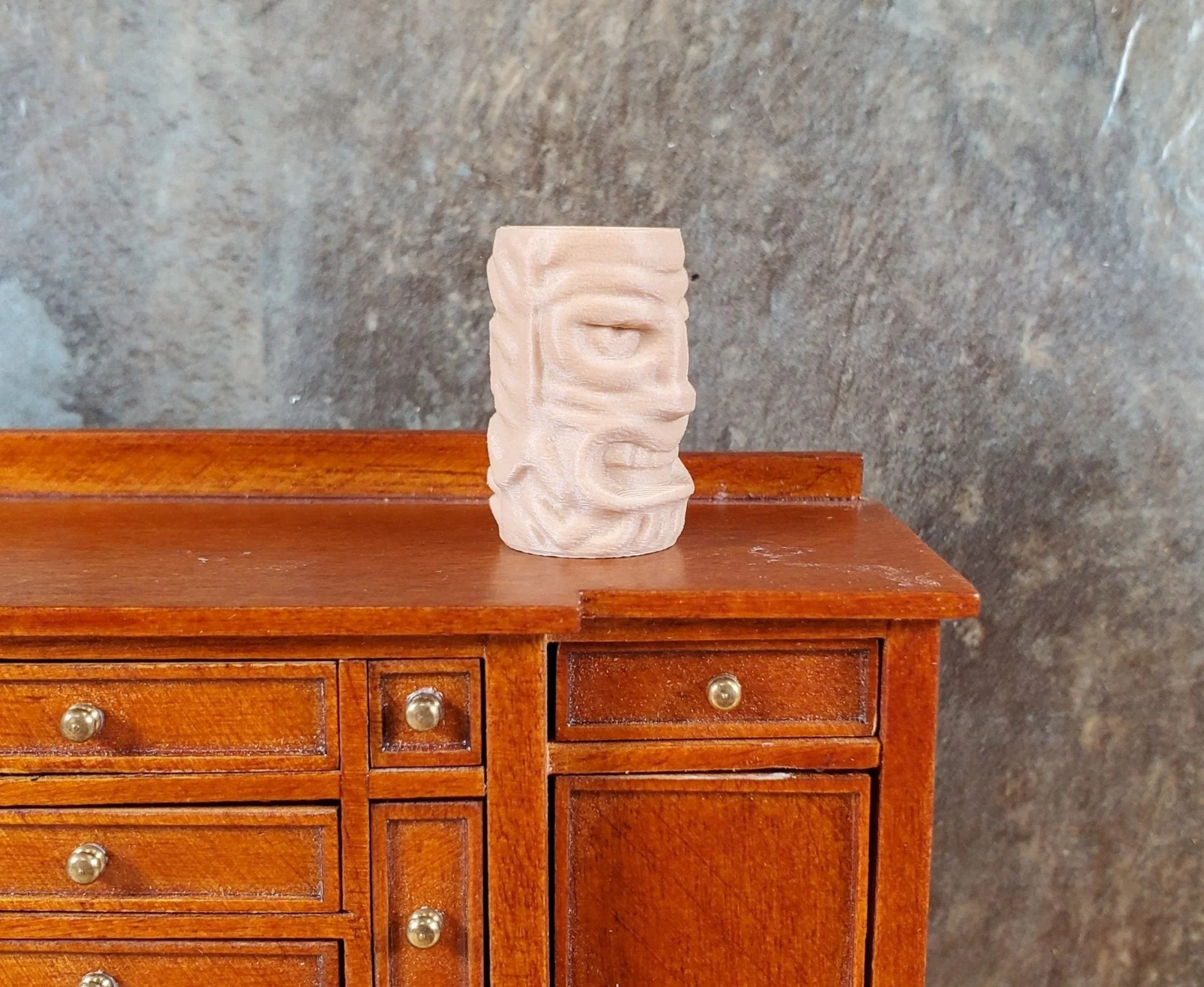Miniature Tiki Mug Vase or Wine Chiller 15/16" tall for Dollhouse Action Figures - Image 3