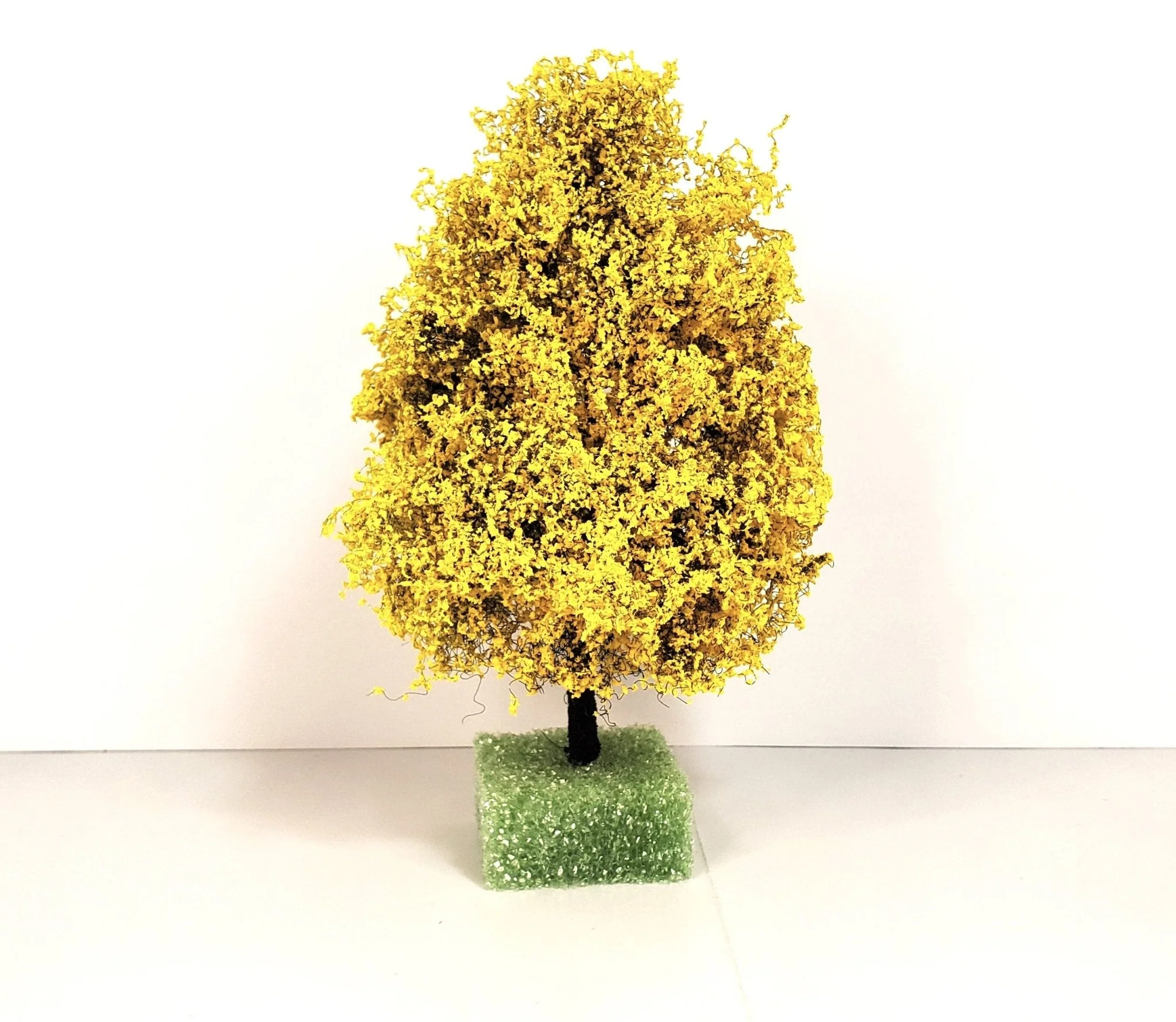 Miniature Tree Golden Autumn Burnt Yellow 6" Tall on Spike Model Scenery Garden - Image 3
