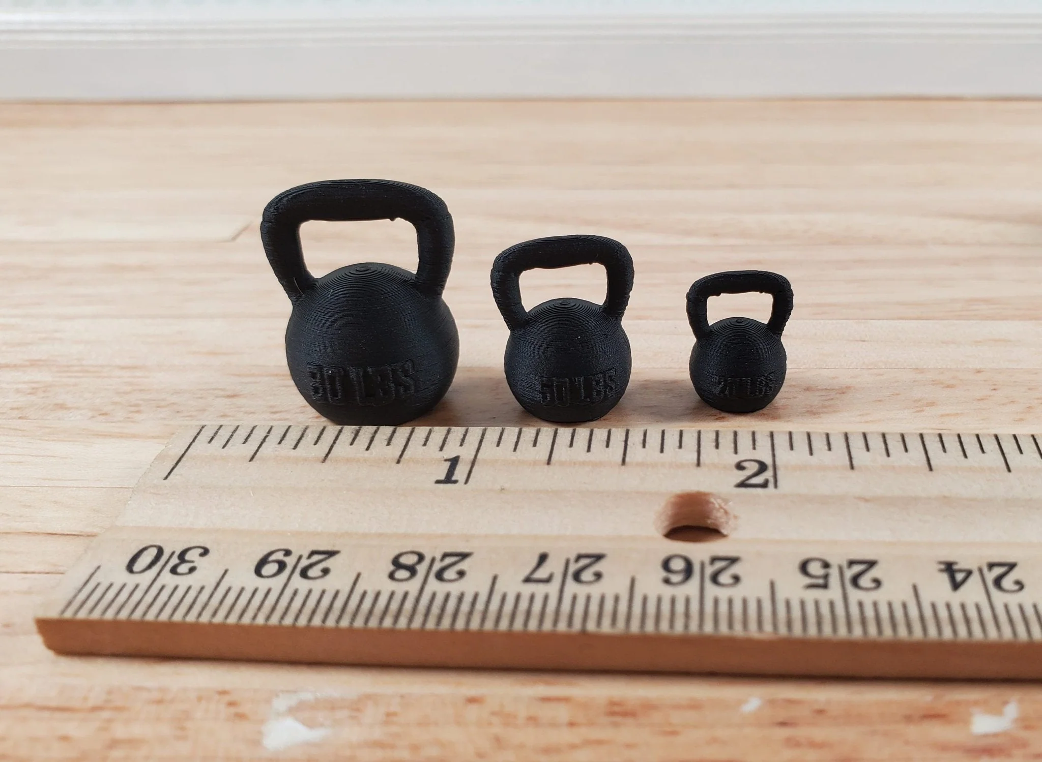 Miniature Weight Set Kettle Balls 1:12 Scale Prop Action Figures Dioramas Gym - Image 6