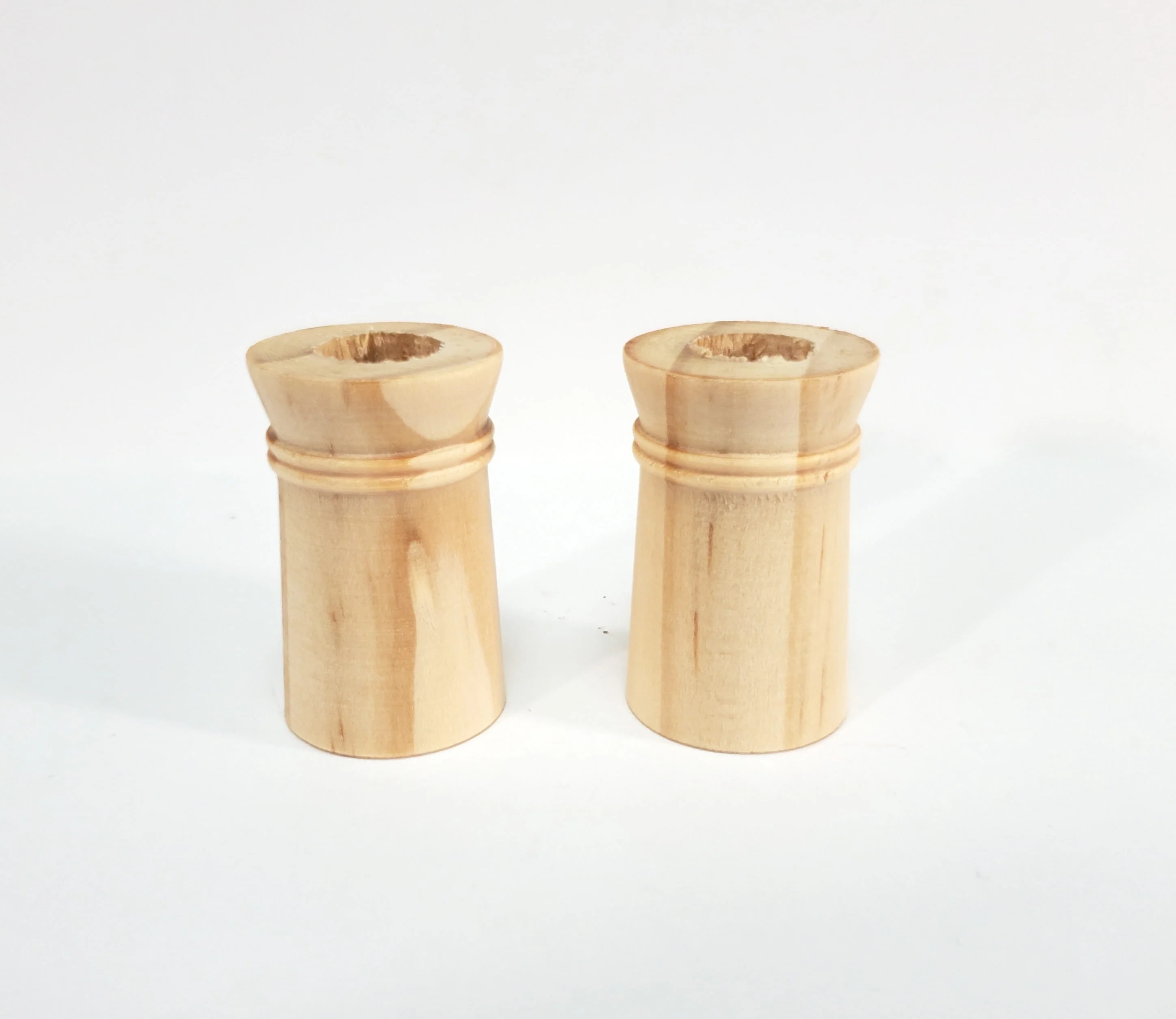 Miniature Wood Chimney Pots Smoke Stacks 2 Pieces 1:12 Scale Dollhouse