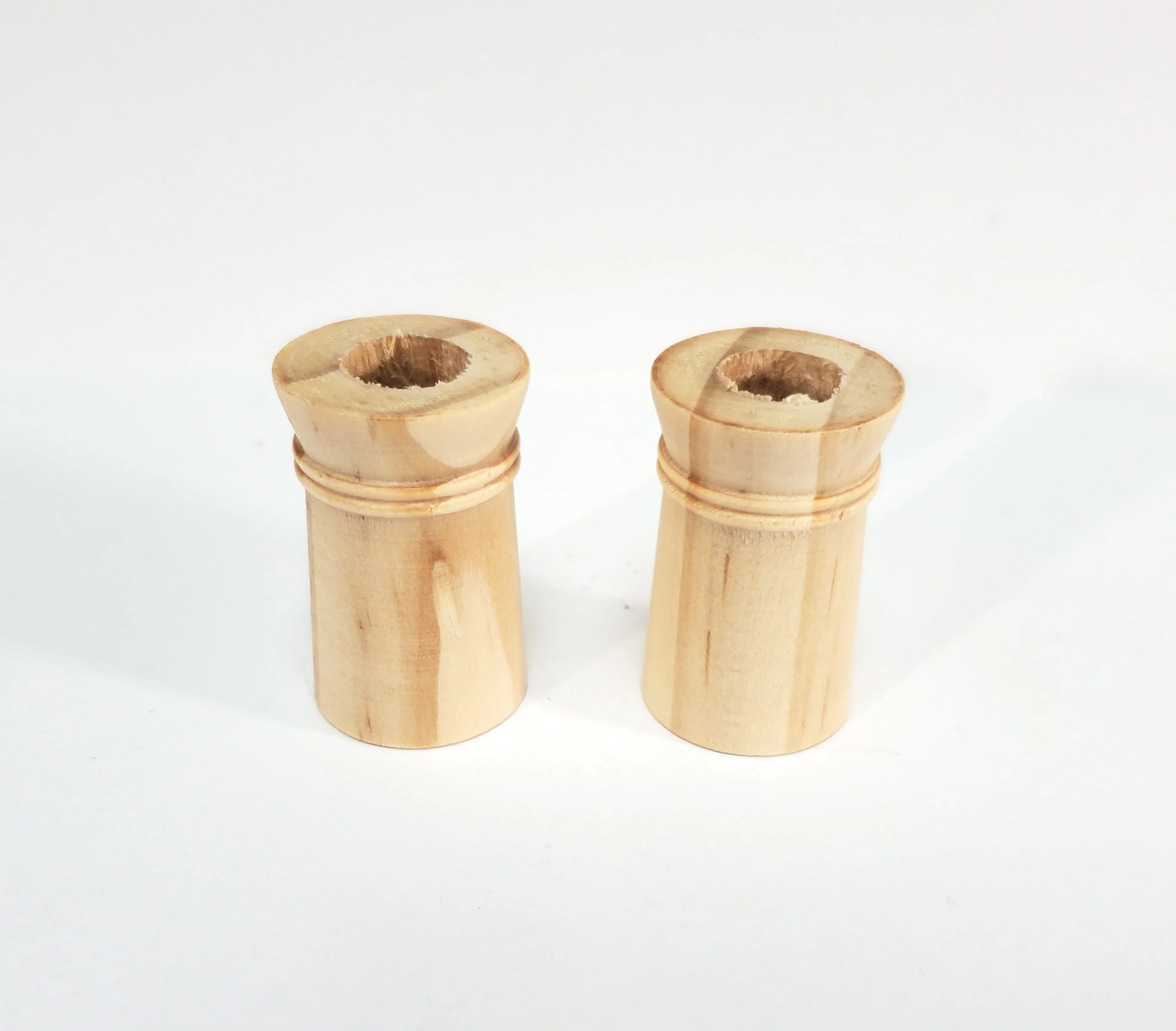 Miniature Wood Chimney Pots Smoke Stacks 2 Pieces 1:12 Scale Dollhouse - Image 2