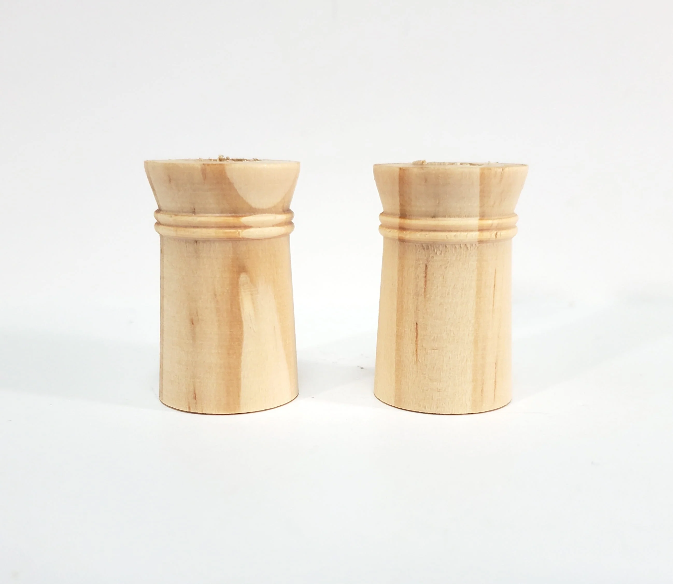 Miniature Wood Chimney Pots Smoke Stacks 2 Pieces 1:12 Scale Dollhouse - Image 3