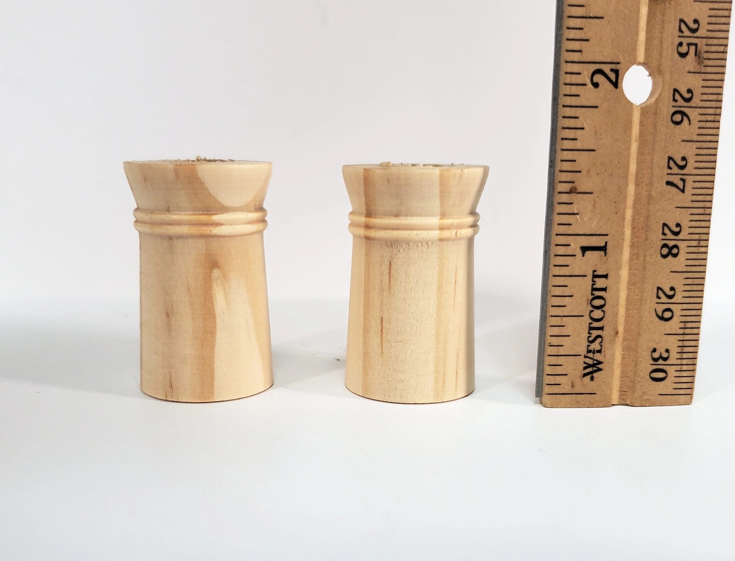 Miniature Wood Chimney Pots Smoke Stacks 2 Pieces 1:12 Scale Dollhouse - Image 4