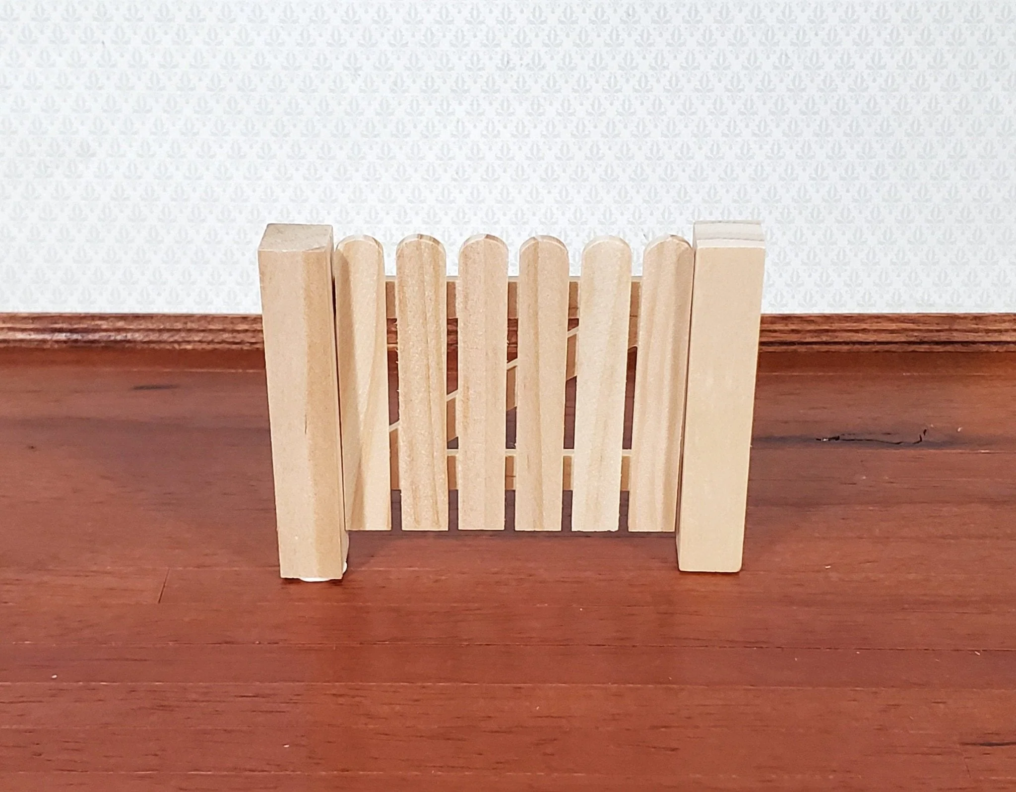 Miniature Wood Fence Gate Opening Door Unpainted Wood 1:12 Scale Dollhouse Fairy Garden - Image 3