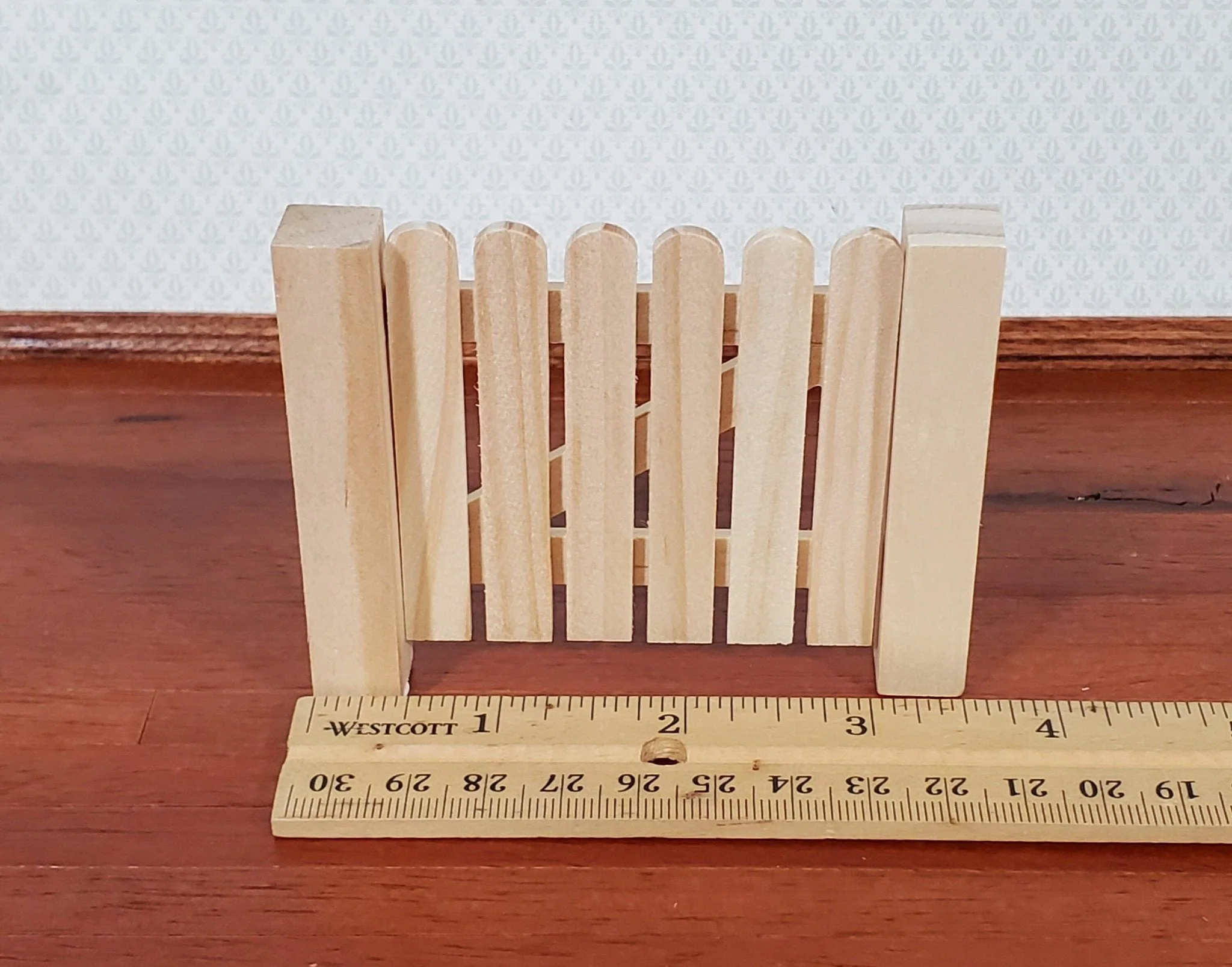 Miniature Wood Fence Gate Opening Door Unpainted Wood 1:12 Scale Dollhouse Fairy Garden - Image 4