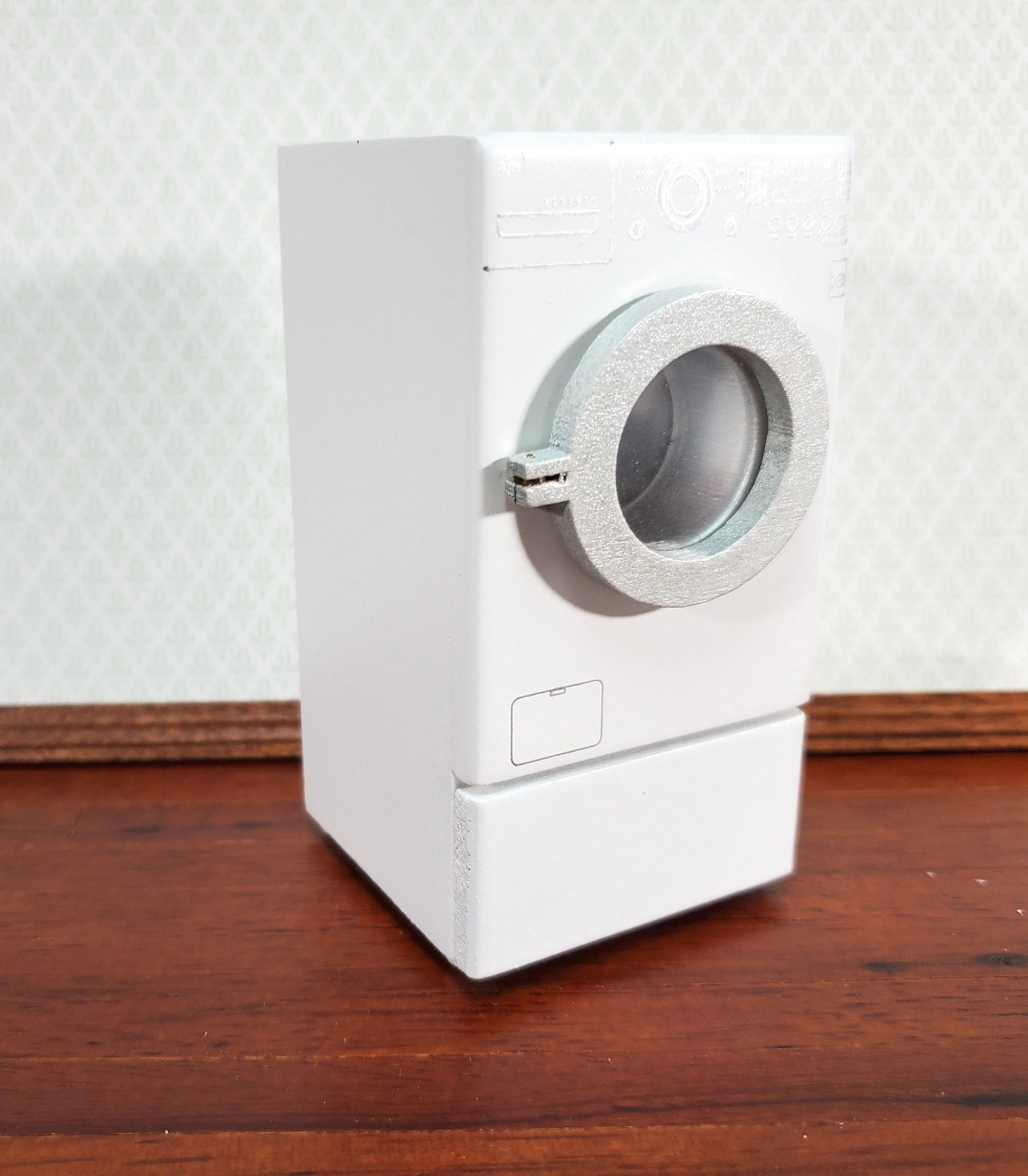 Modern Dollhouse Washing Machine WHITE Front Load 1:12 Scale Furniture - Image 2